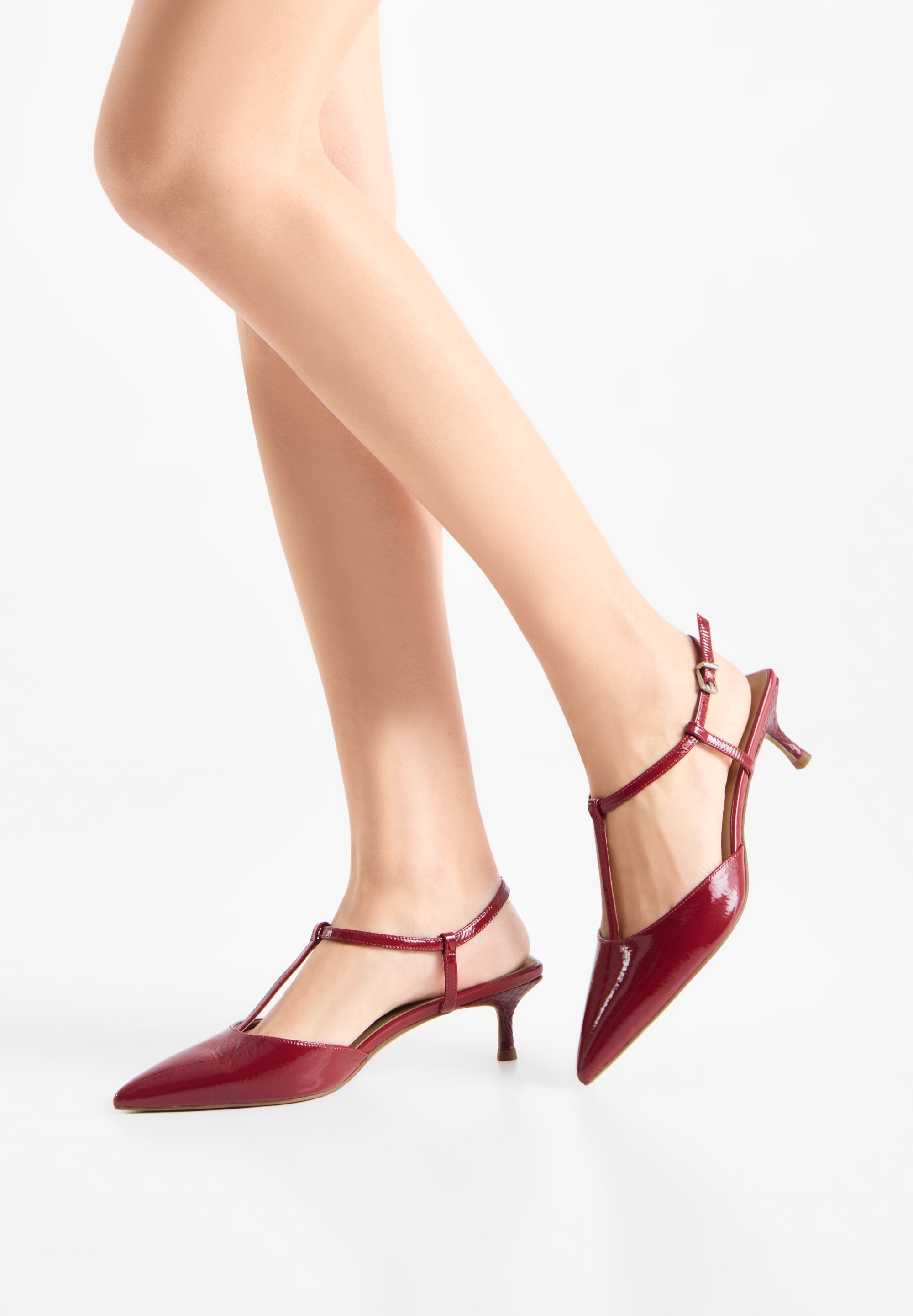 WODEN STB WOMENS Lucca Patent Heels 360 Cranberry