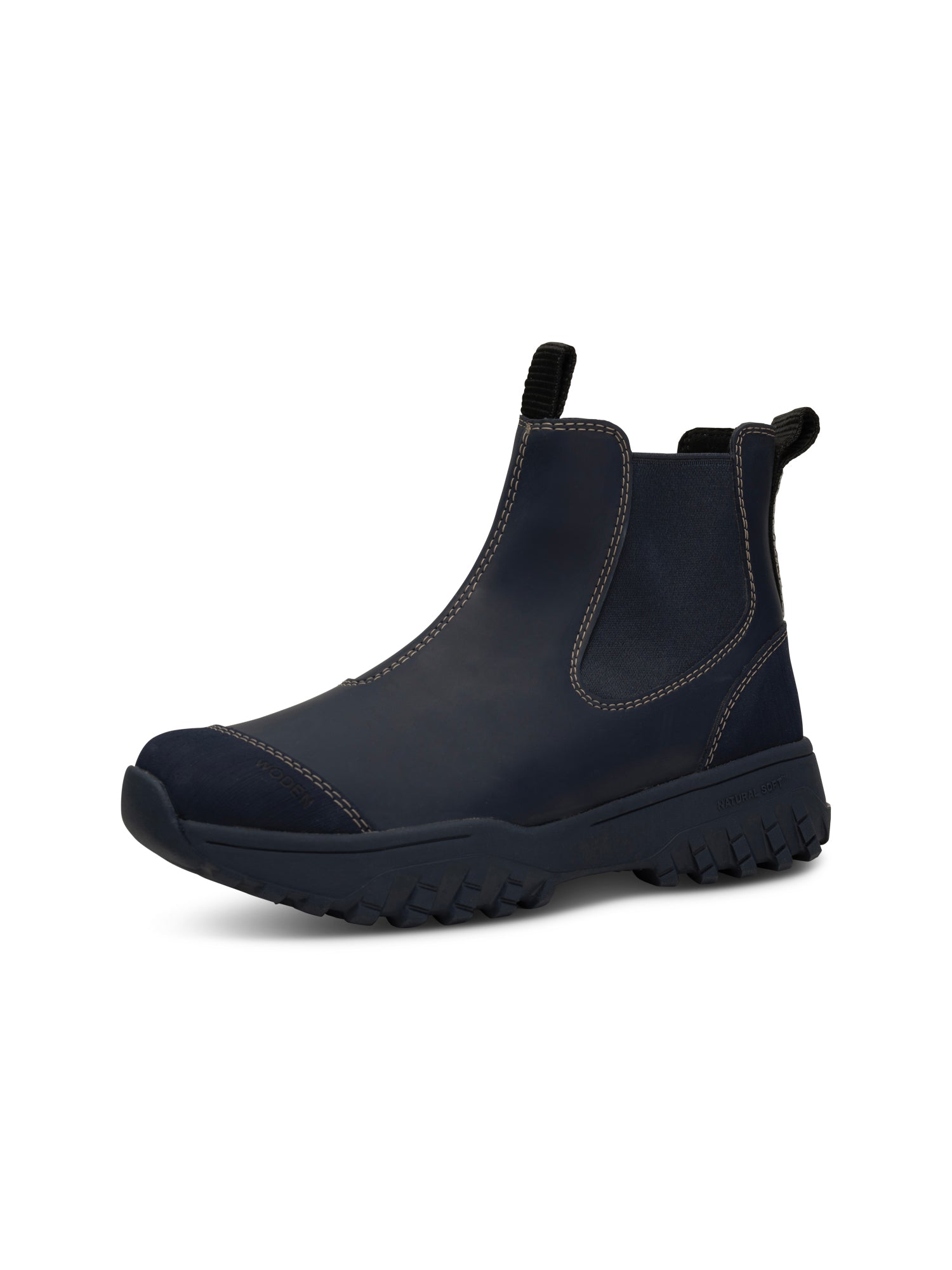 WODEN Magda Track Waterproof Rubber Boots 960 Dark Navy/Coffee Cream