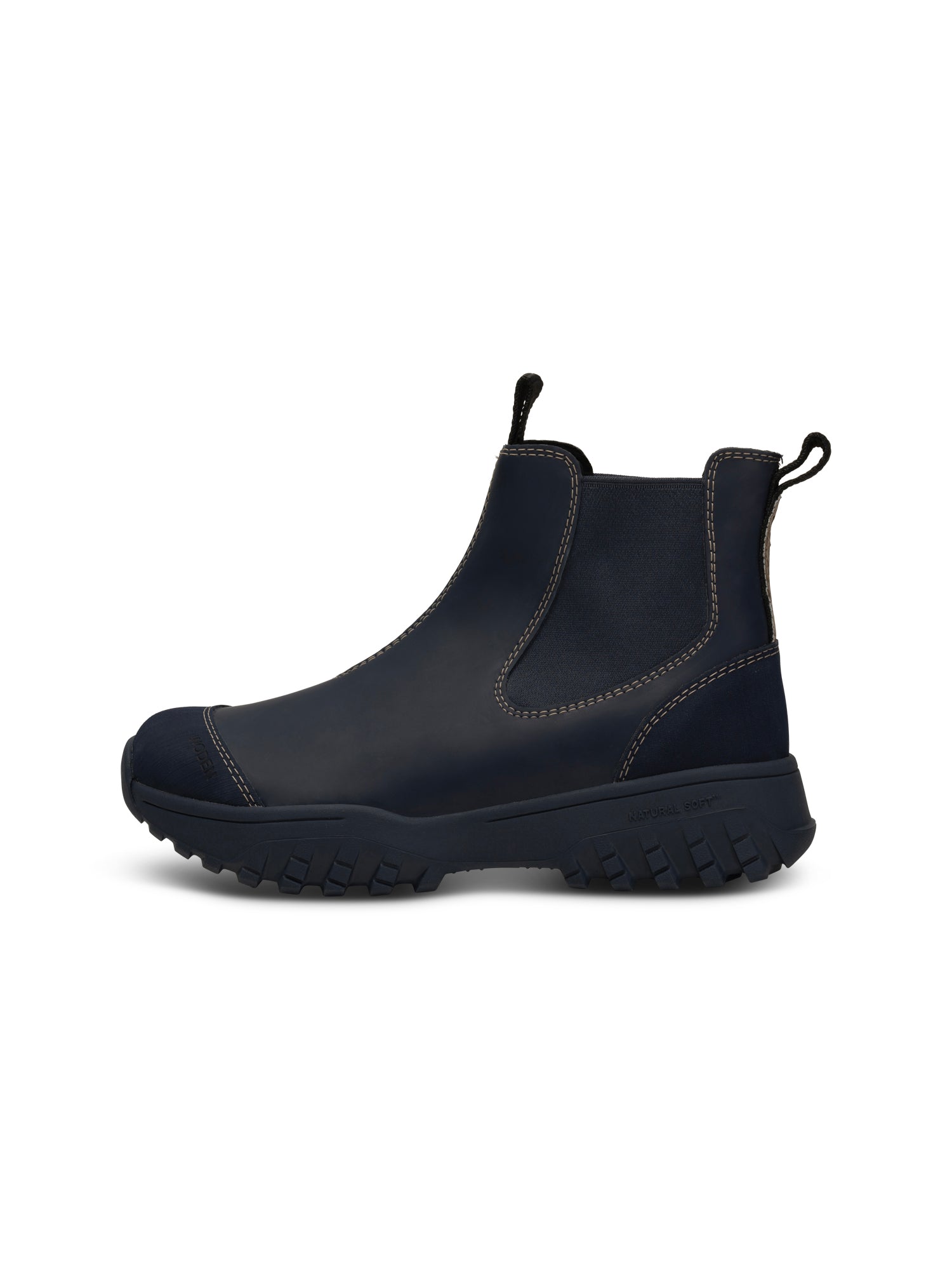 WODEN Magda Track Waterproof Rubber Boots 960 Dark Navy/Coffee Cream