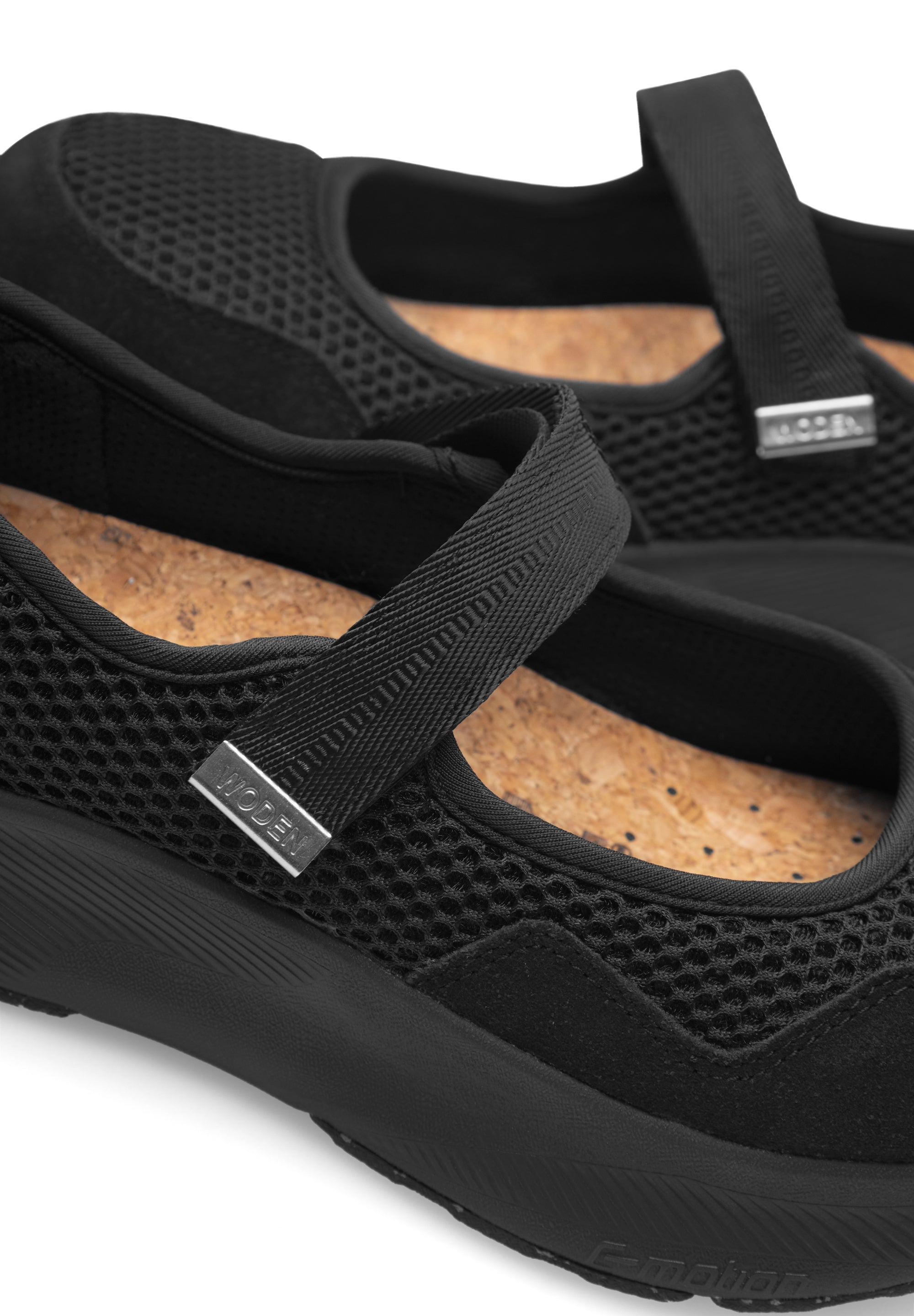 WODEN Mary Mesh Ballerina 020 Black