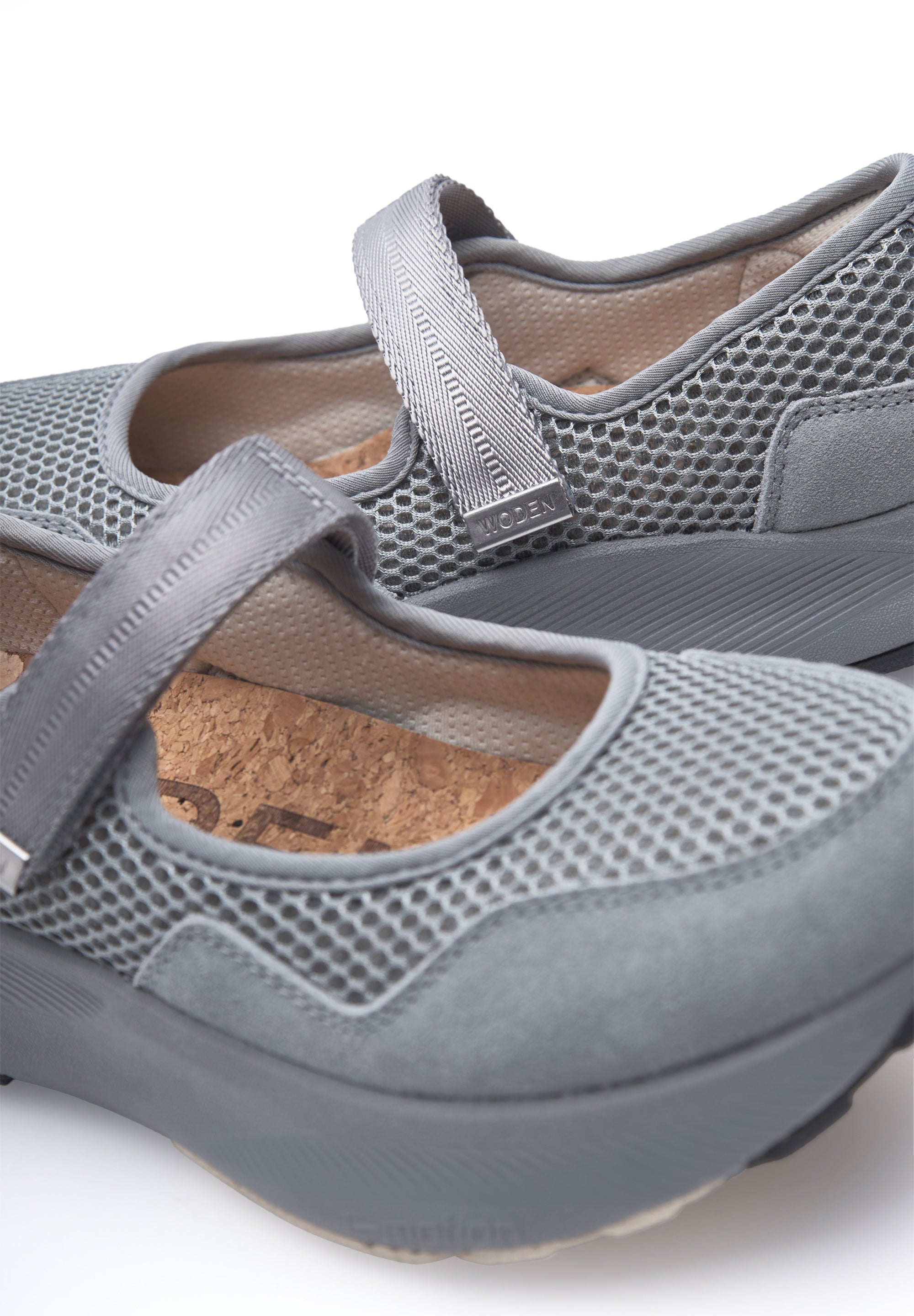 WODEN Mary Mesh Ballerina 040 Autumn Grey
