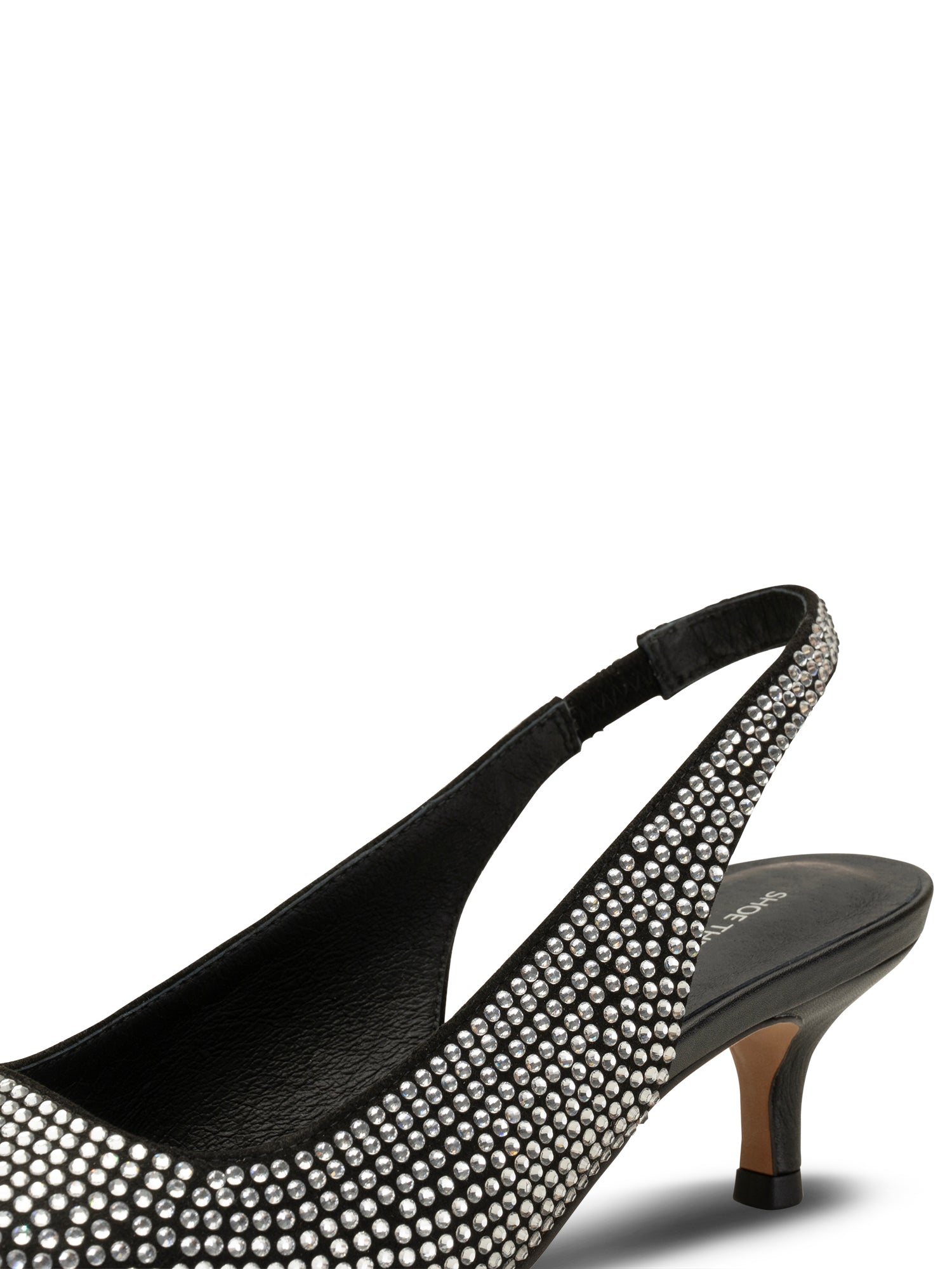 WODEN STB WOMENS Maxine Slingback Crystal Heels 020 Black