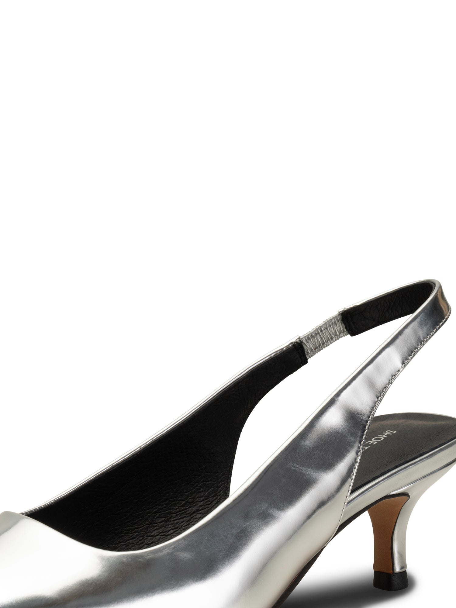 WODEN STB WOMENS Maxine Slingback Metallic Heels 039 Silver