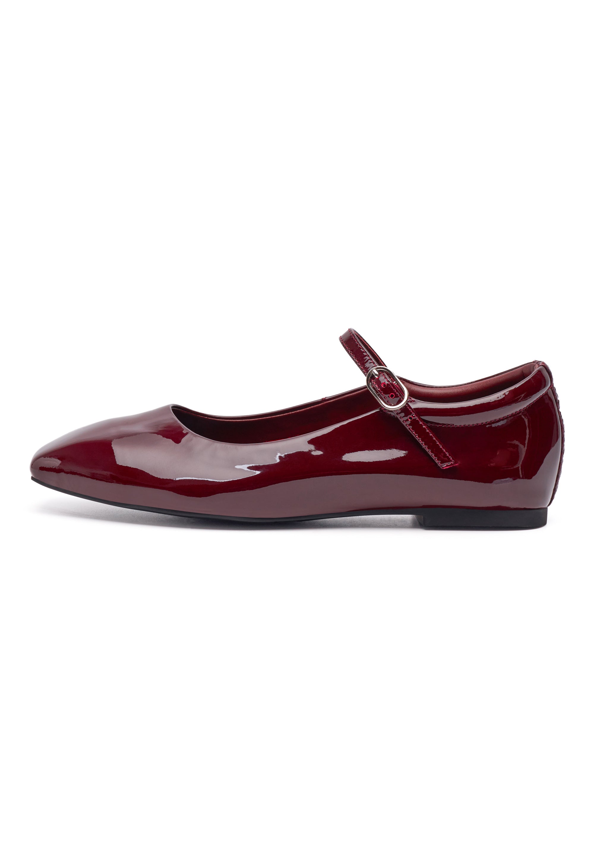 WODEN STB WOMENS Maya Patent Ballerina 248 Cherry