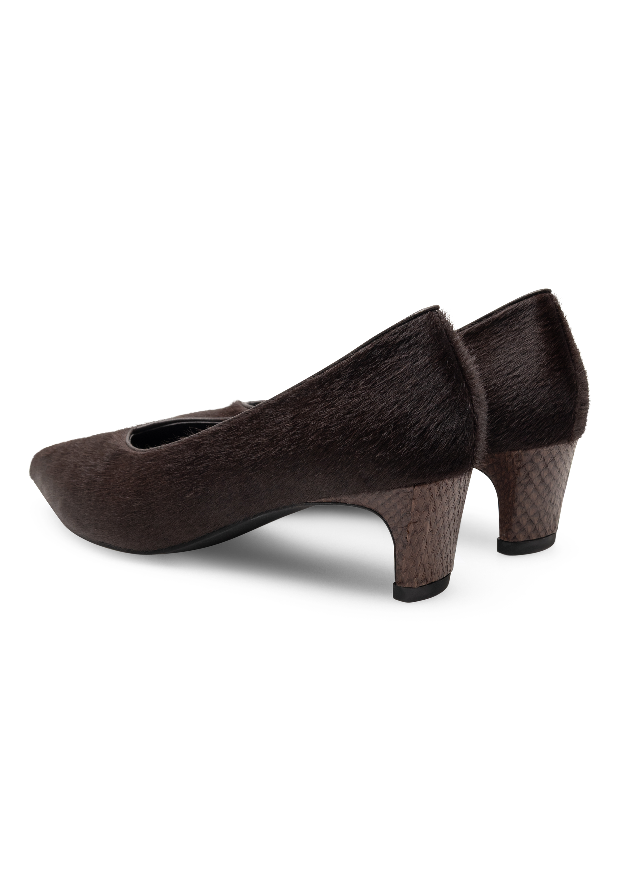 WODEN STB WOMENS Mie Cowhair Heels 063 Chocolate
