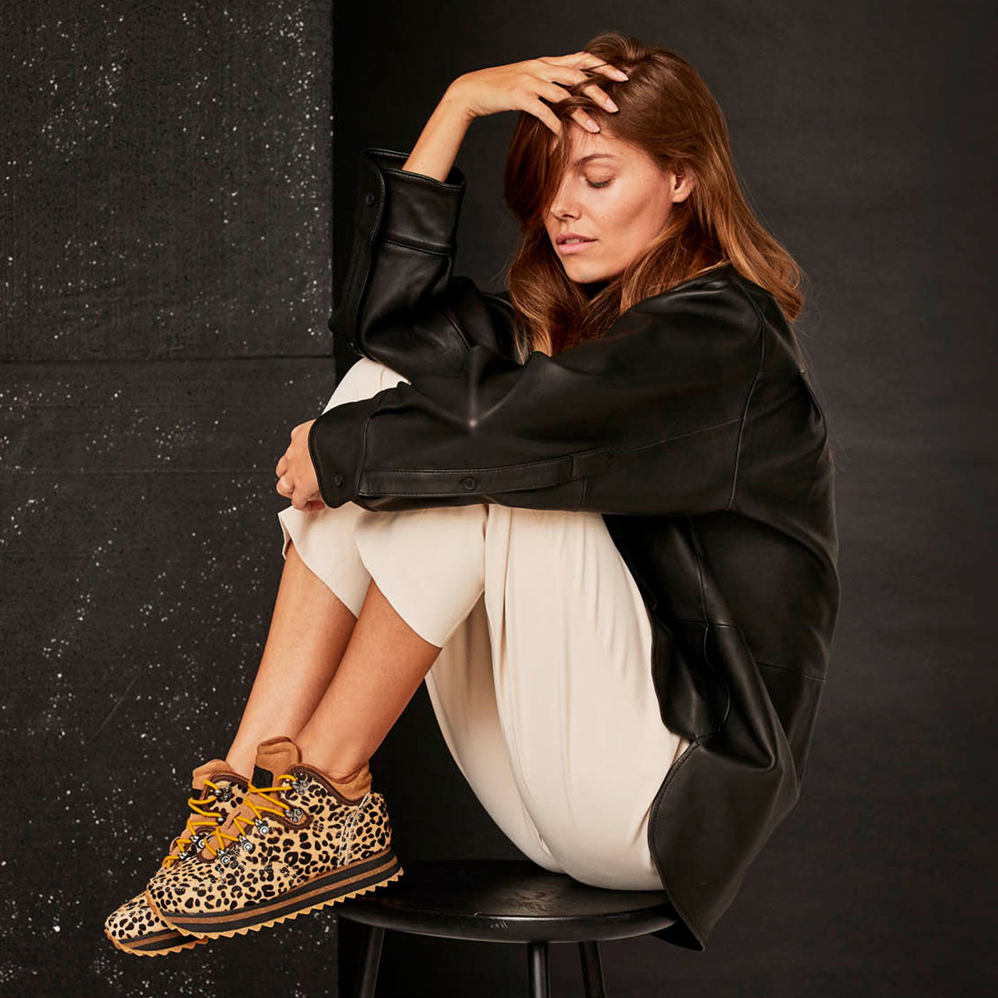 WODEN Mille Animal Plateau Boots 327 Leopard