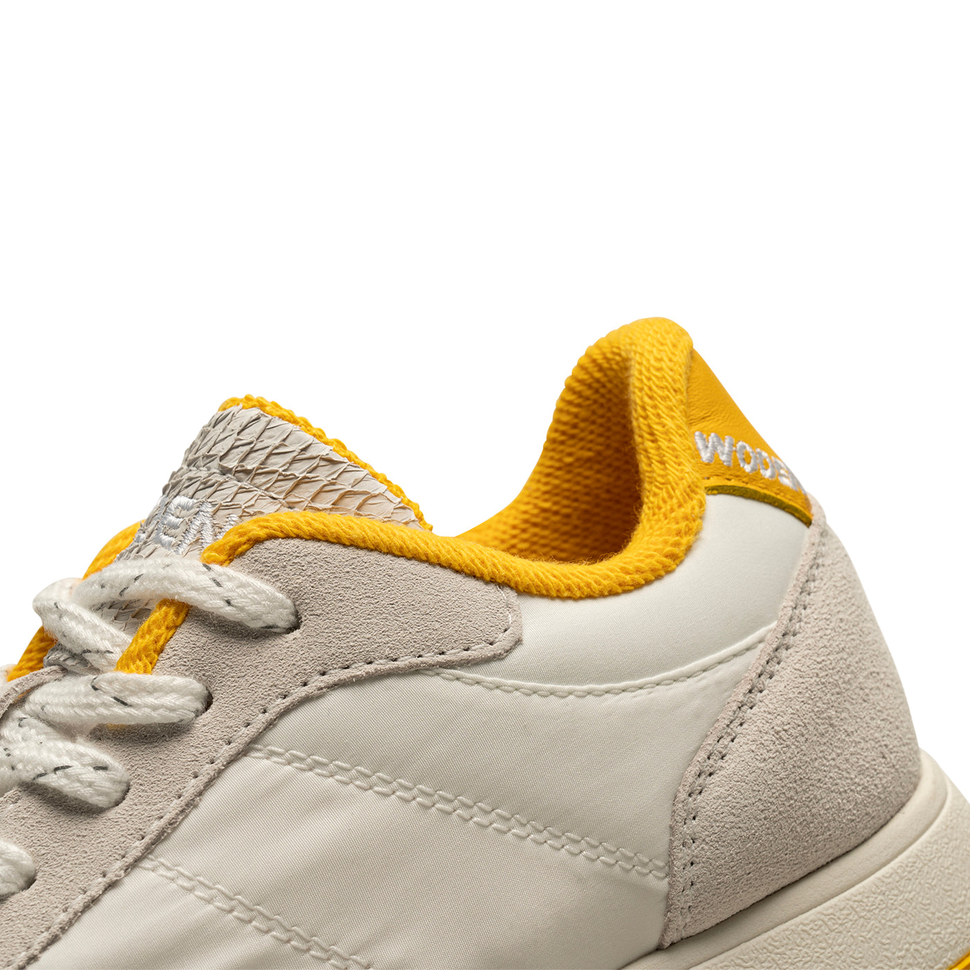 WODEN Nellie Vintage Sneakers 178 Blanc De Blanc/Old Gold