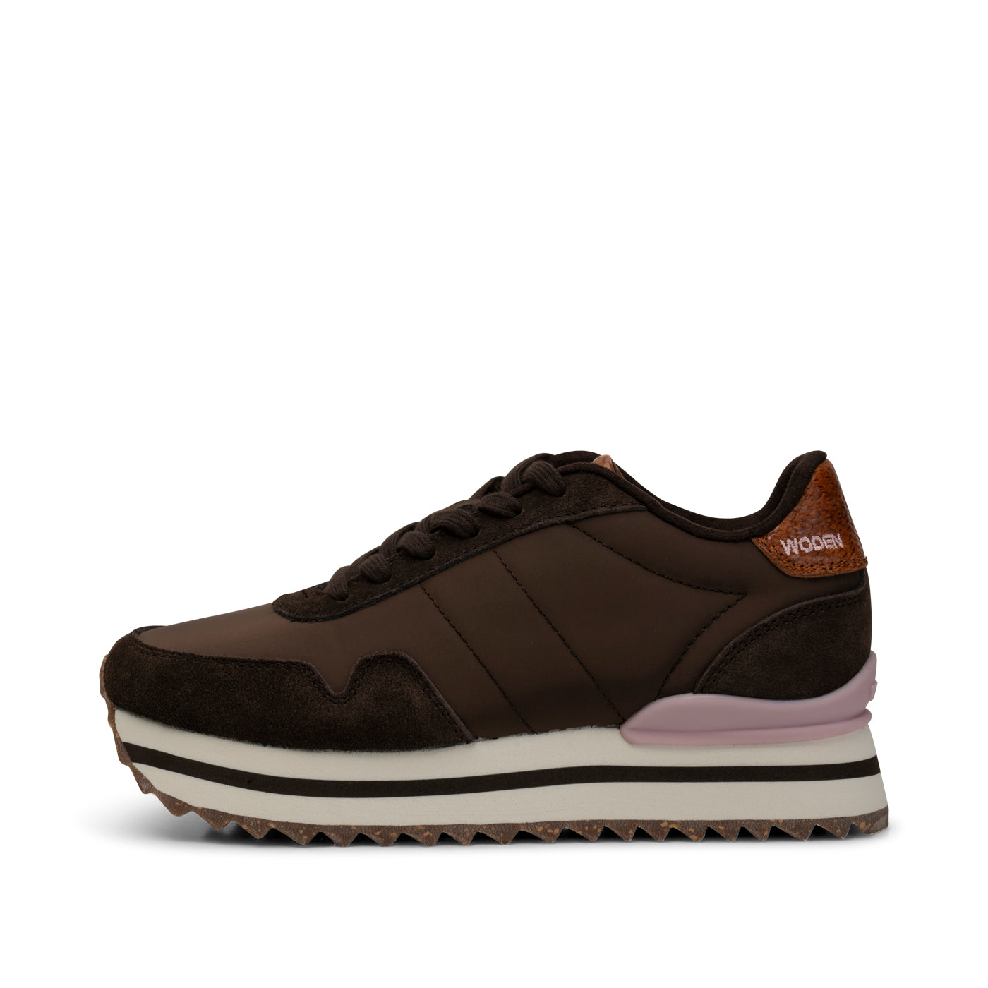 Nora III Leather Plateau - Chocolate