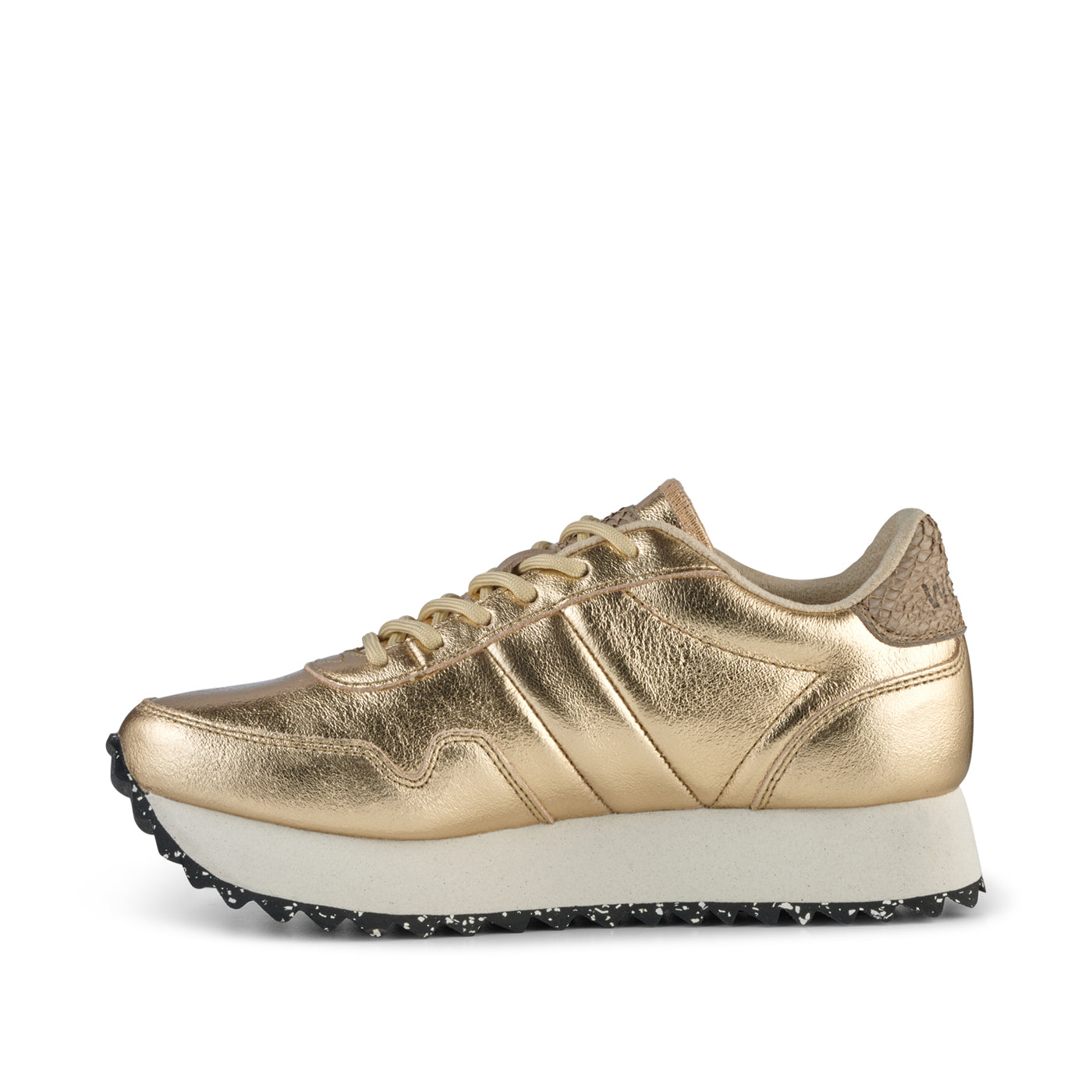 WODEN Nora III Plateau Metallic Leather Sneakers 045 Gold