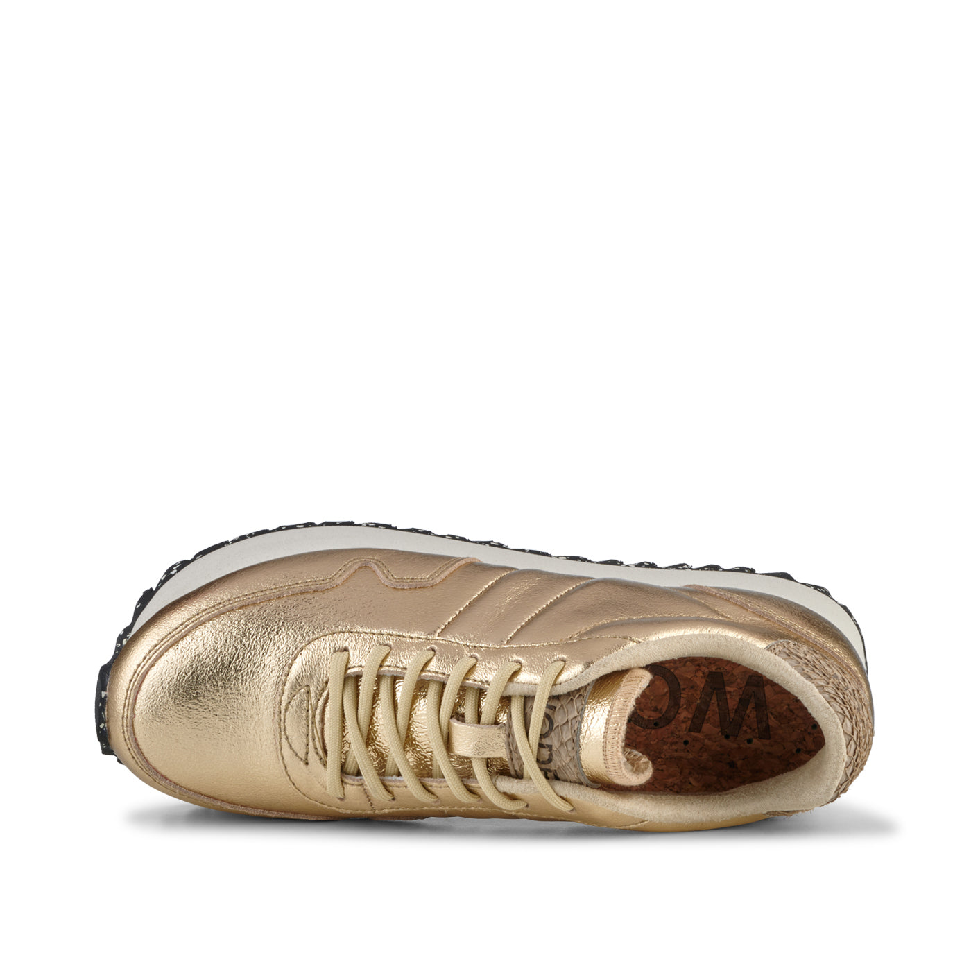 WODEN Nora III Plateau Metallic Leather Sneakers 045 Gold