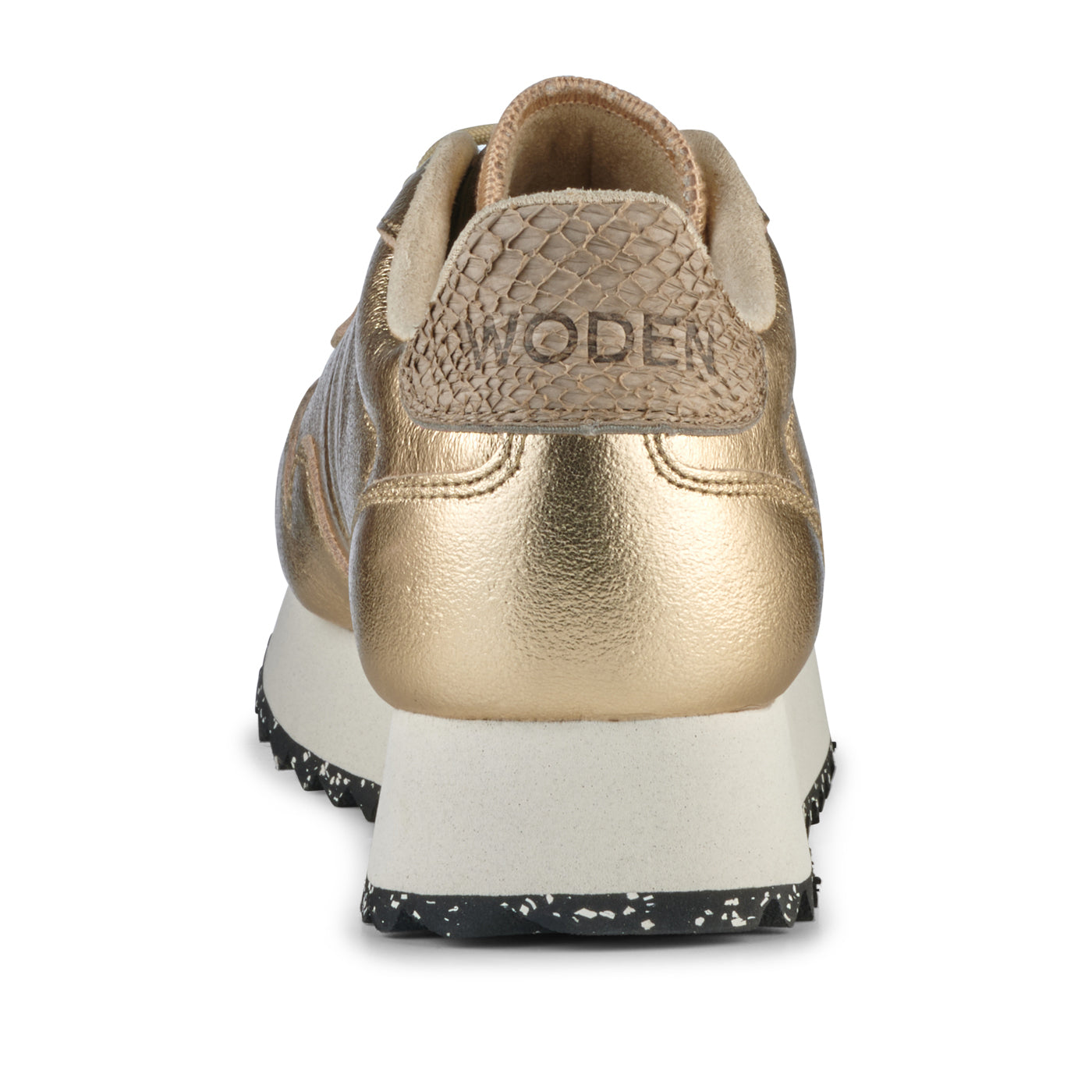 WODEN Nora III Plateau Metallic Leather Sneakers 045 Gold