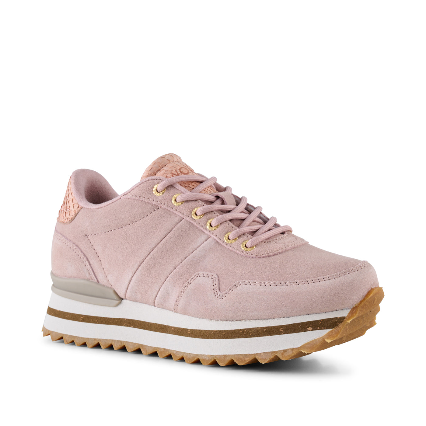 WODEN Nora III Suede Plateau Sneakers 800 Dry Rose