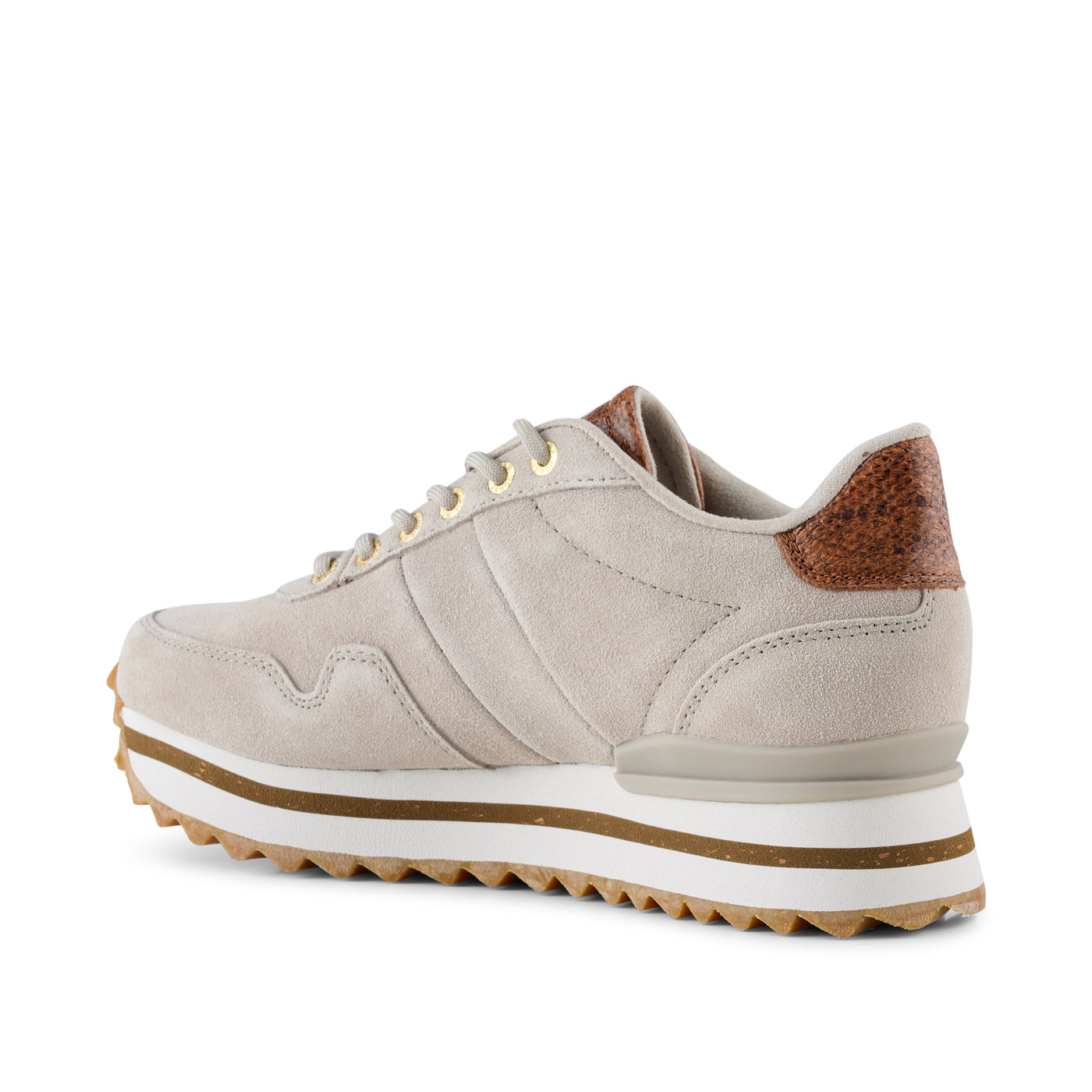 WODEN Nora III Suede Plateau Sneakers 802 Grey Feather