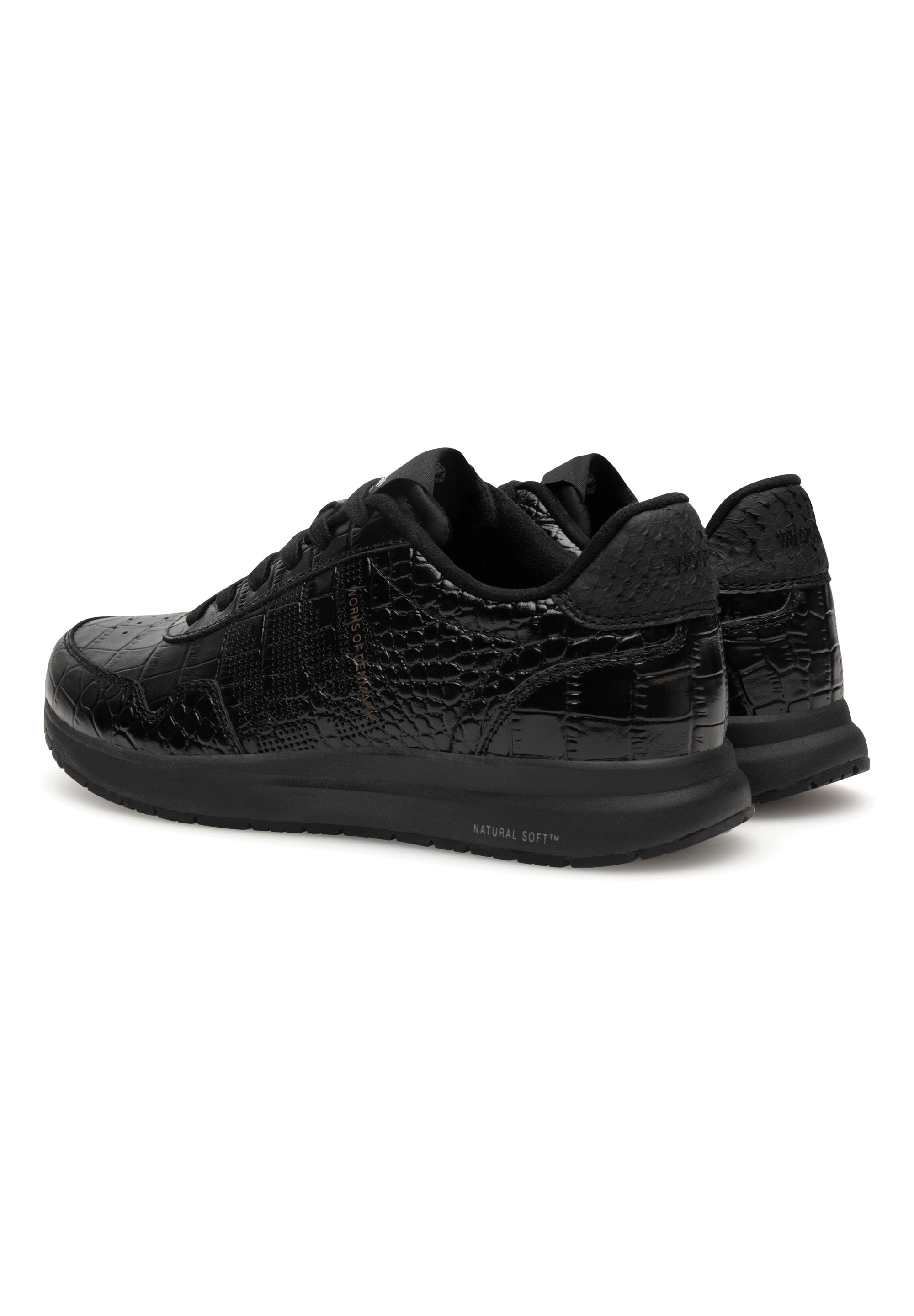 WODEN Nora Natural Soft Croco Sneakers 020 Black