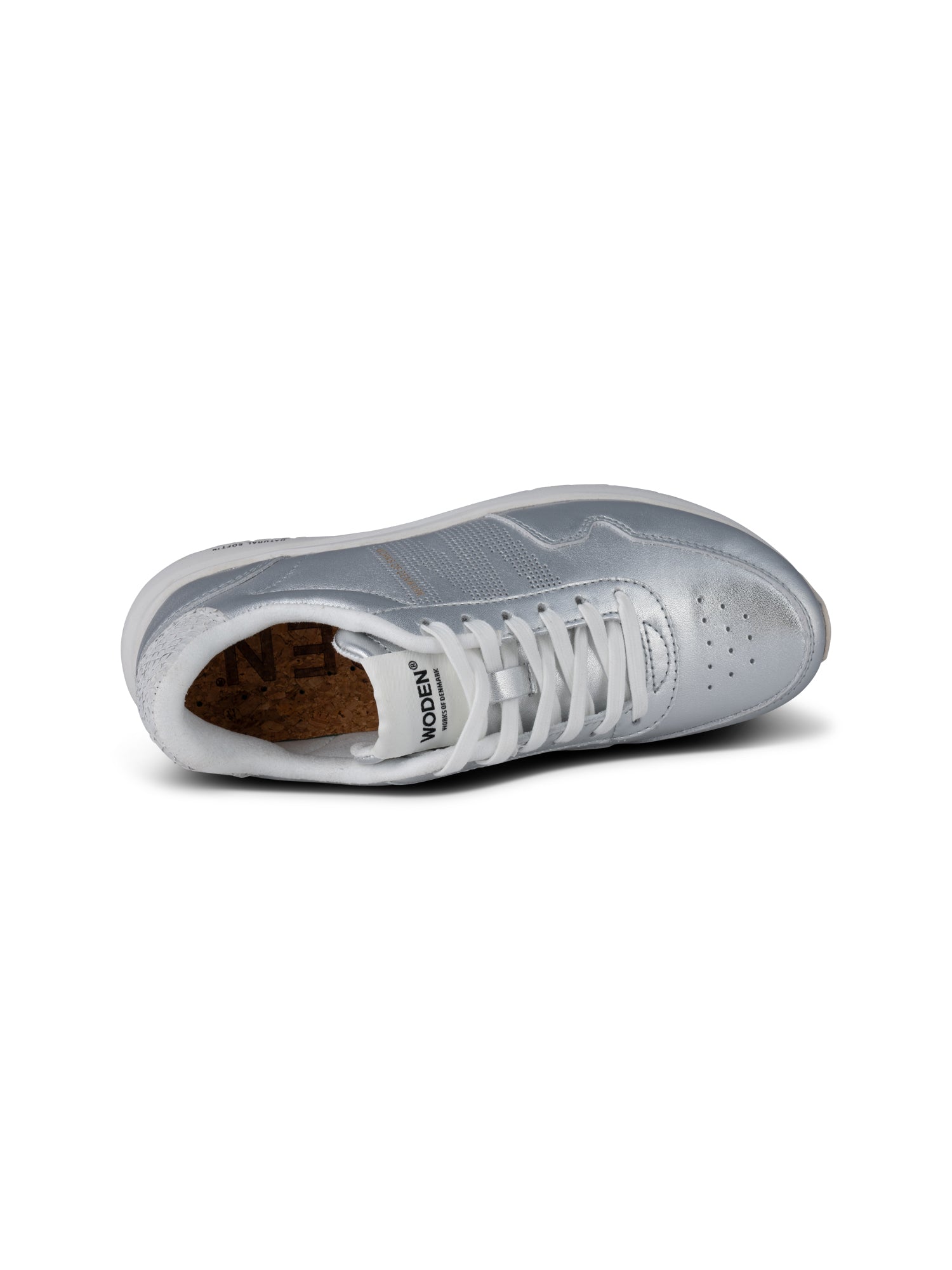 WODEN Nora Natural Soft Metallic Sneakers 039 Silver