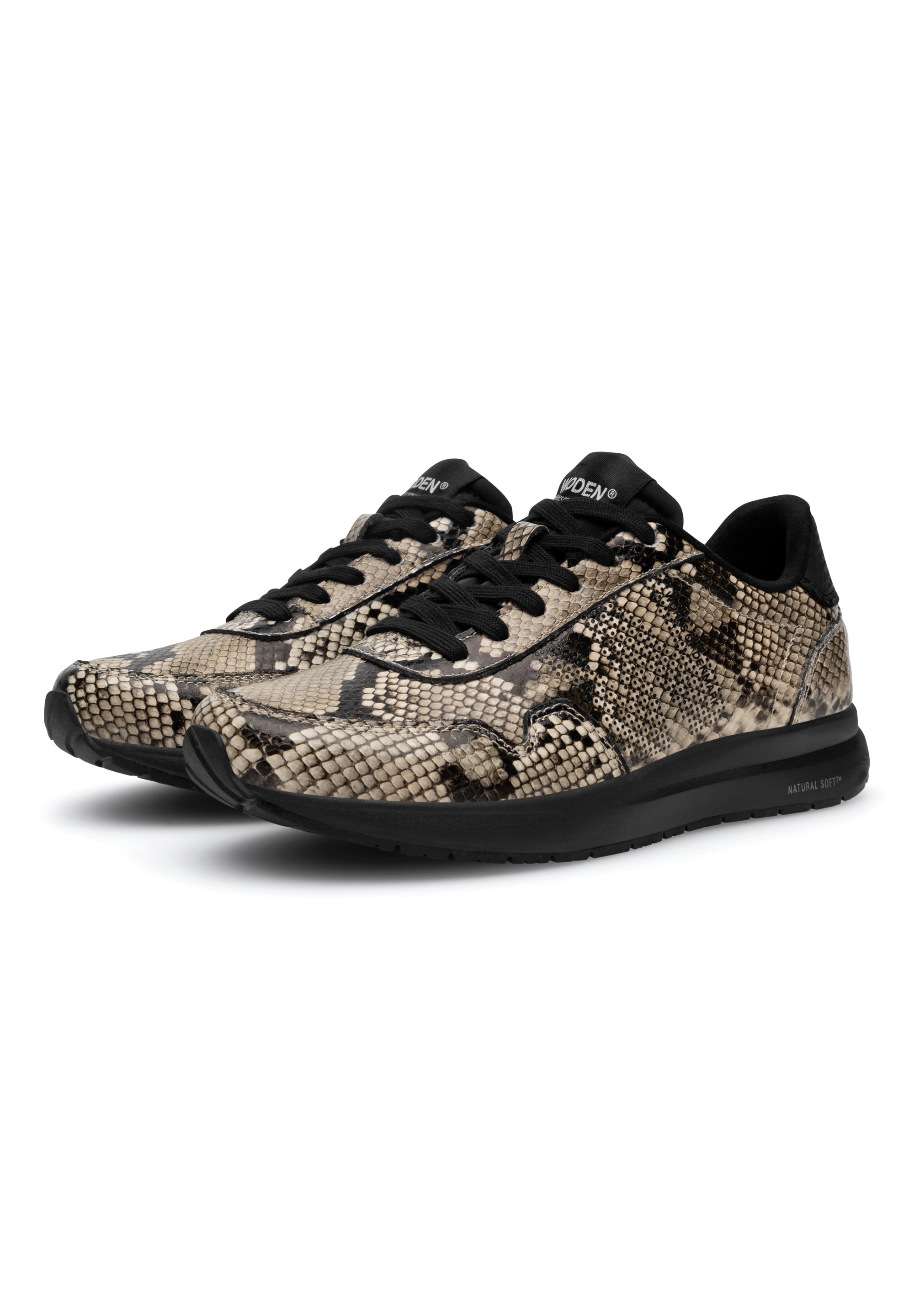 WODEN Nora Natural Soft Snake Sneakers 856 Snake