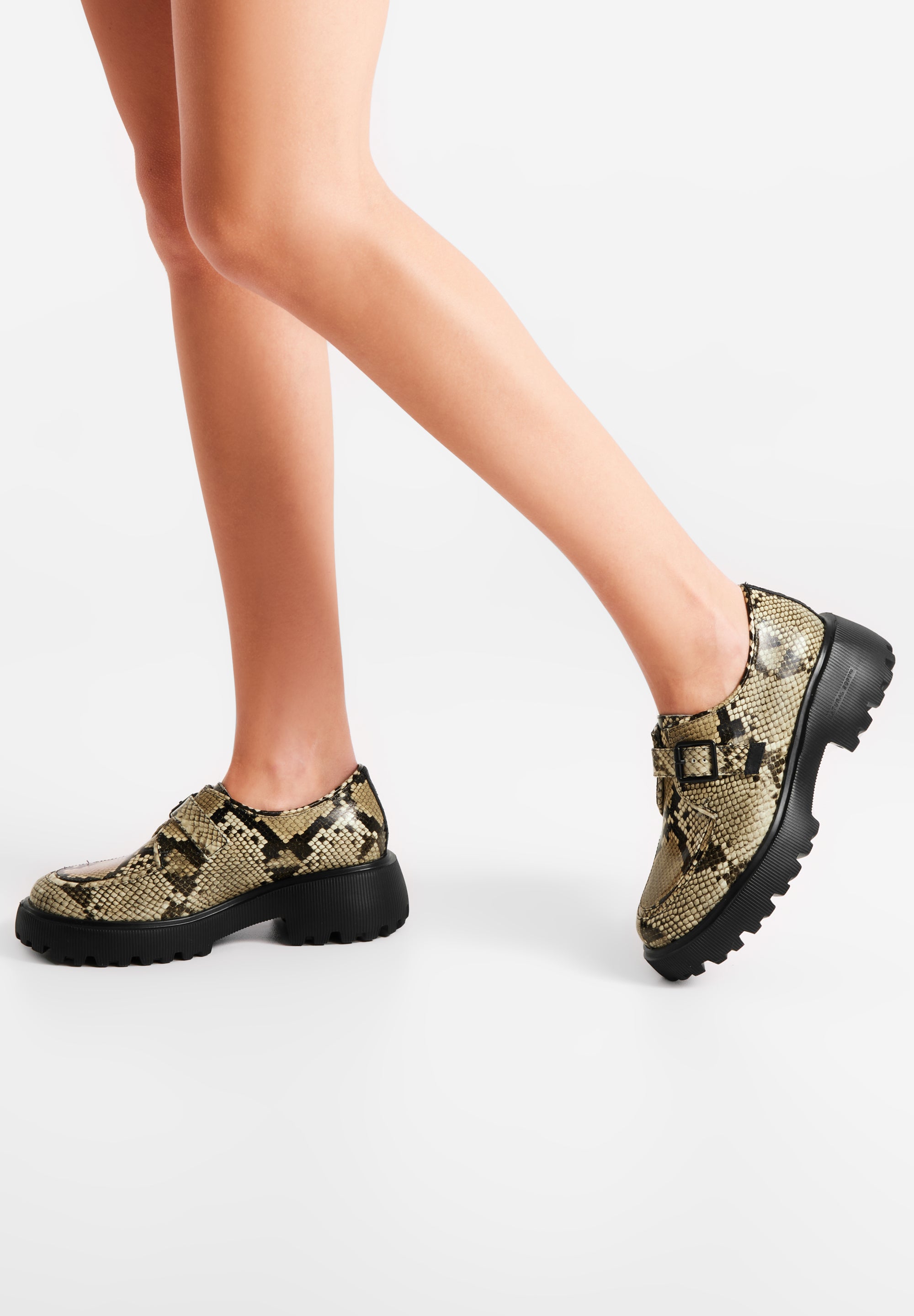 WODEN STB WOMENS Posey Monk Snake Shoes 856 Snake