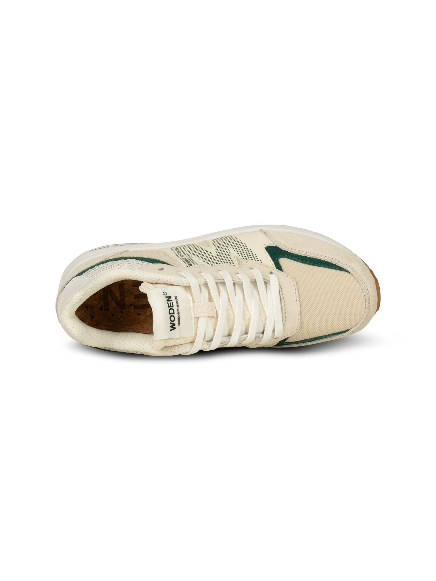 WODEN Rigmor Sneakers 199 Blanc de Blanc/Deep Forest
