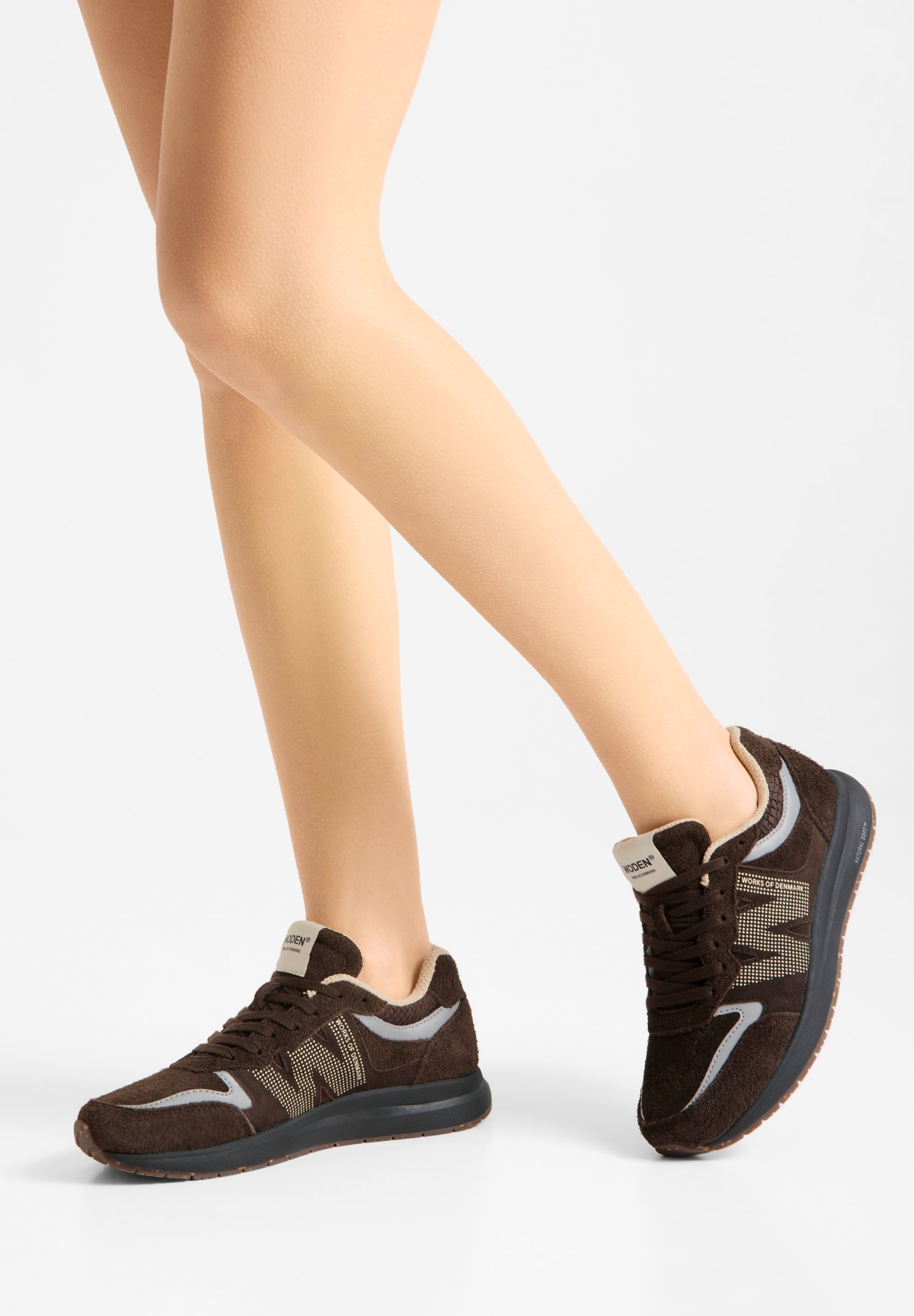 WODEN Rigmor Suede Sneakers 063 Chocolate