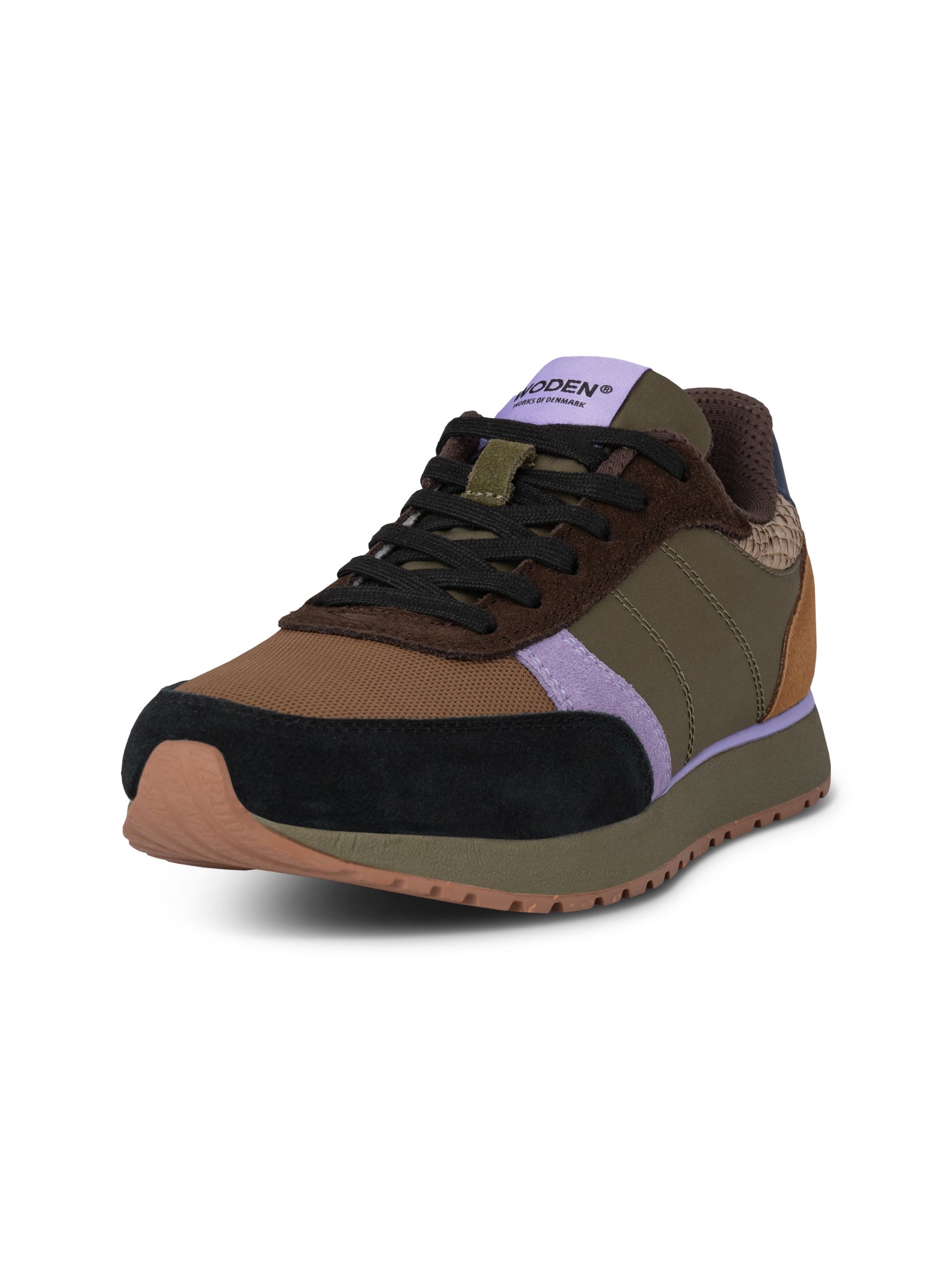 WODEN Ronja Sneakers 214 Dark Olive/Orchid