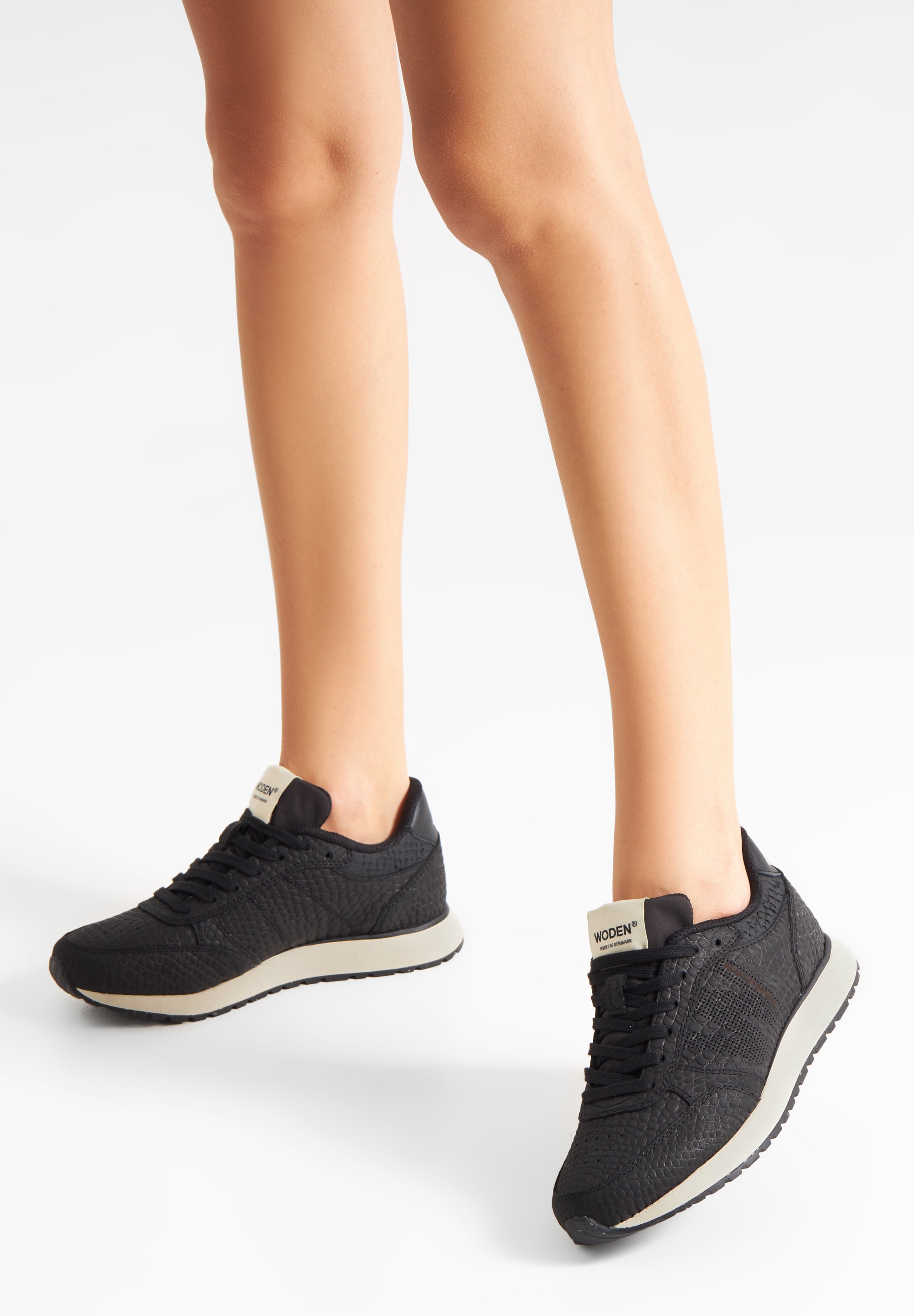 WODEN Ronja Croco Sneakers 020 Black