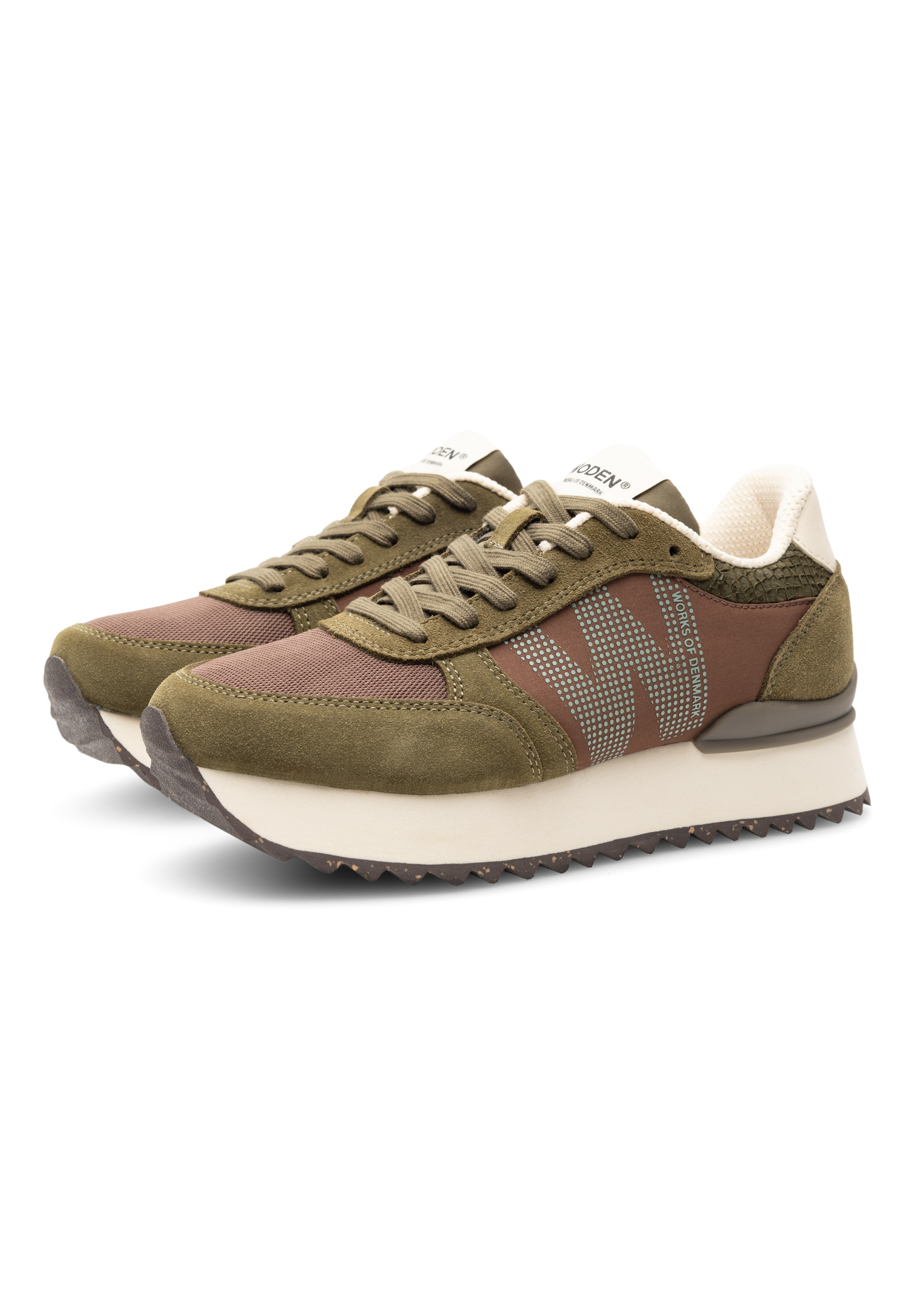 WODEN Ronja Plateau Plateau 254 Dark Olive Multi