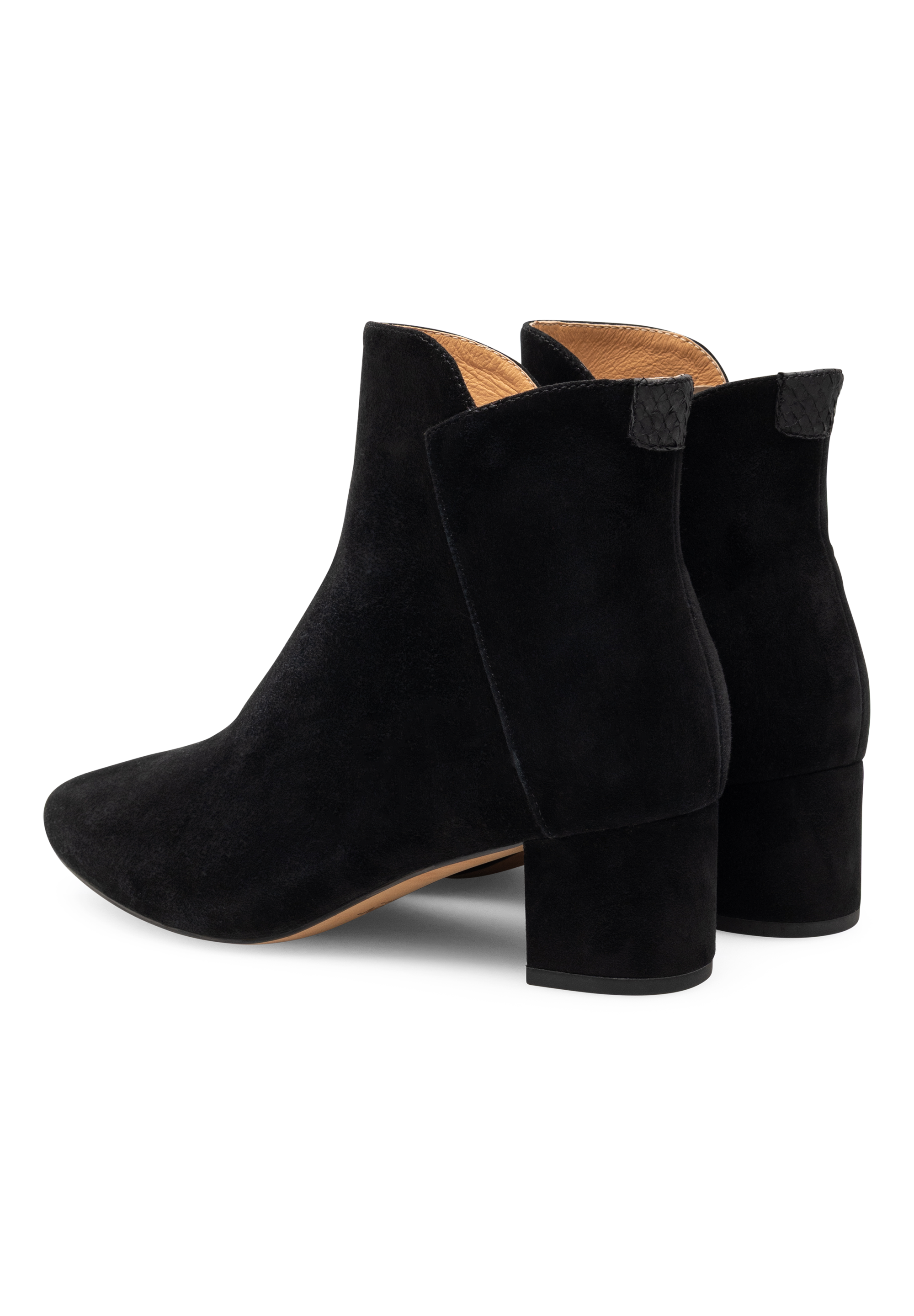 WODEN Saga Block Heeled Boots 020 Black