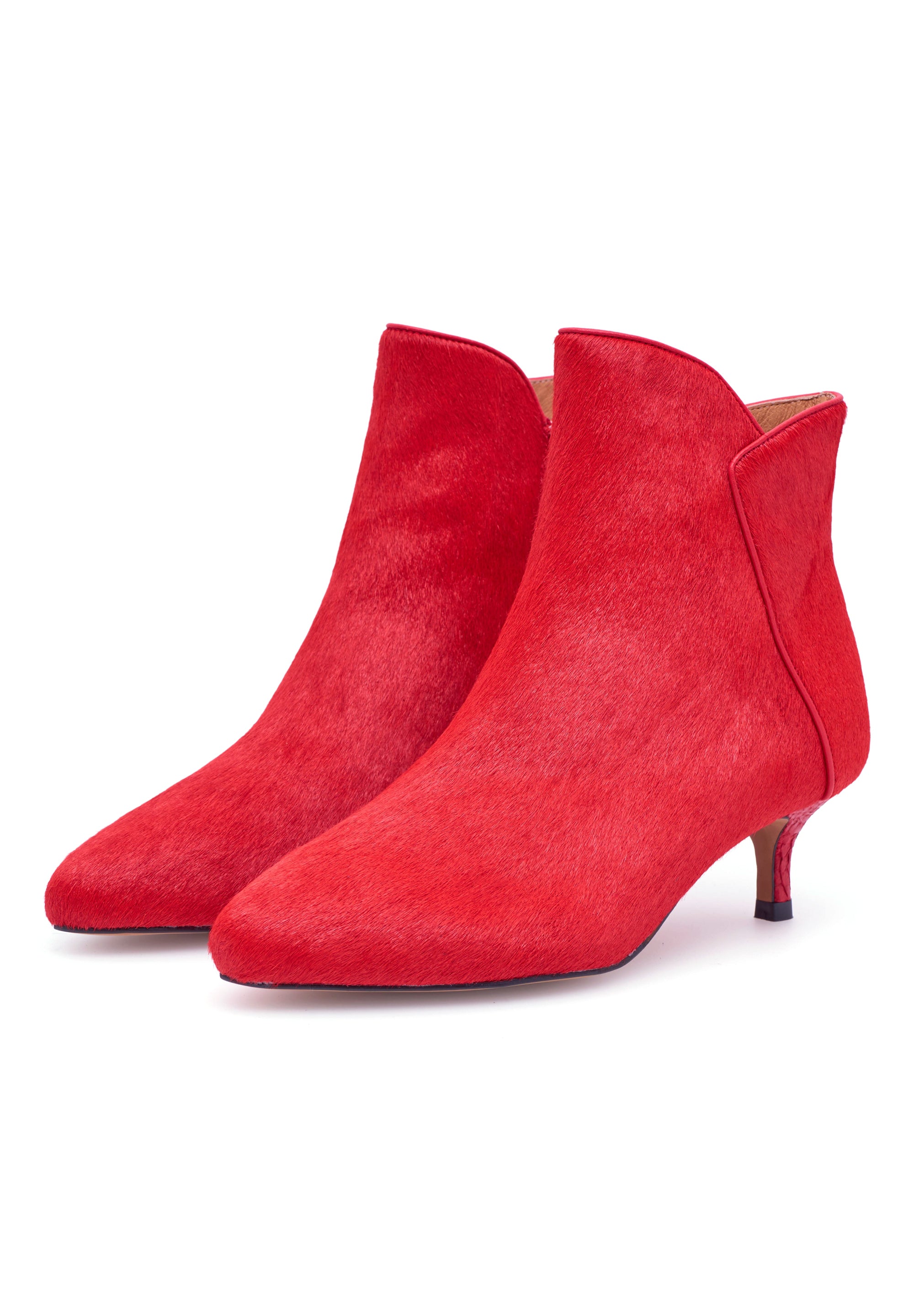 WODEN STB WOMENS Saga Cowhair Heels 391 Flame