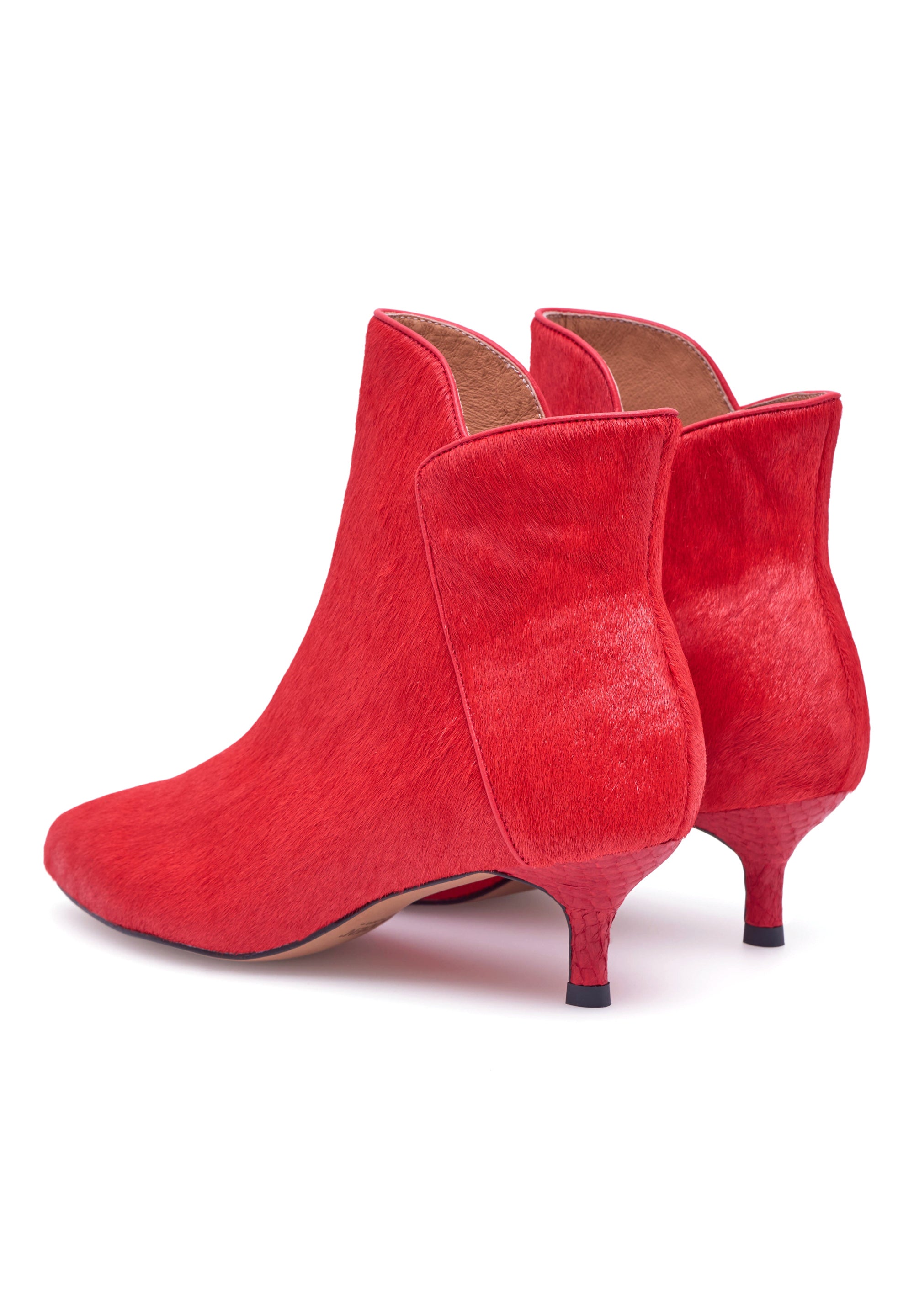 WODEN STB WOMENS Saga Cowhair Heels 391 Flame