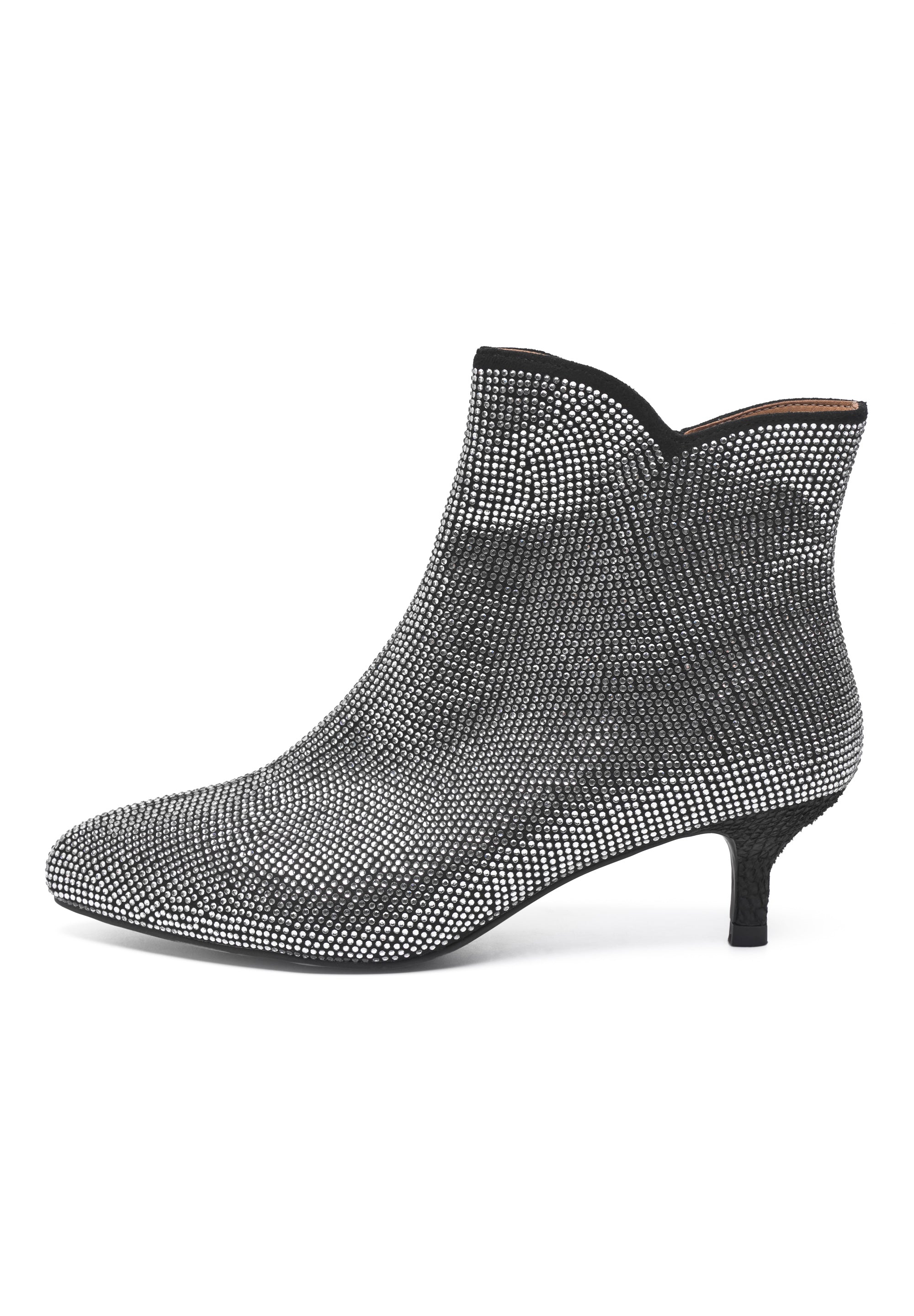 WODEN STB WOMENS Saga Zip Crystal Heels 020 Black