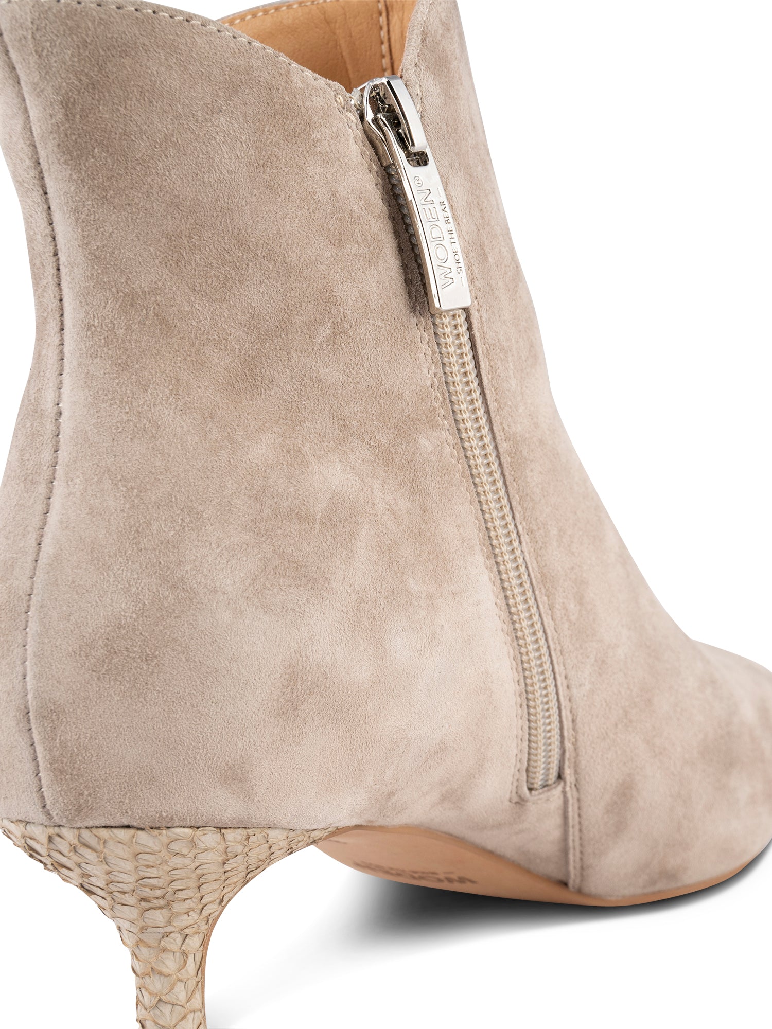 WODEN STB WOMENS Saga Zip S Heels 065 Taupe
