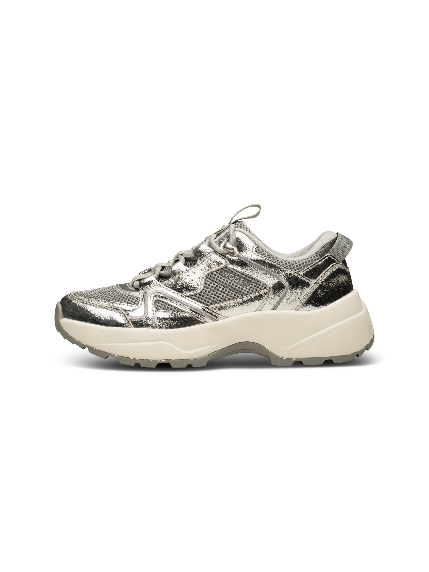 WODEN Sif Metallic Sneakers 040 Autumn Grey