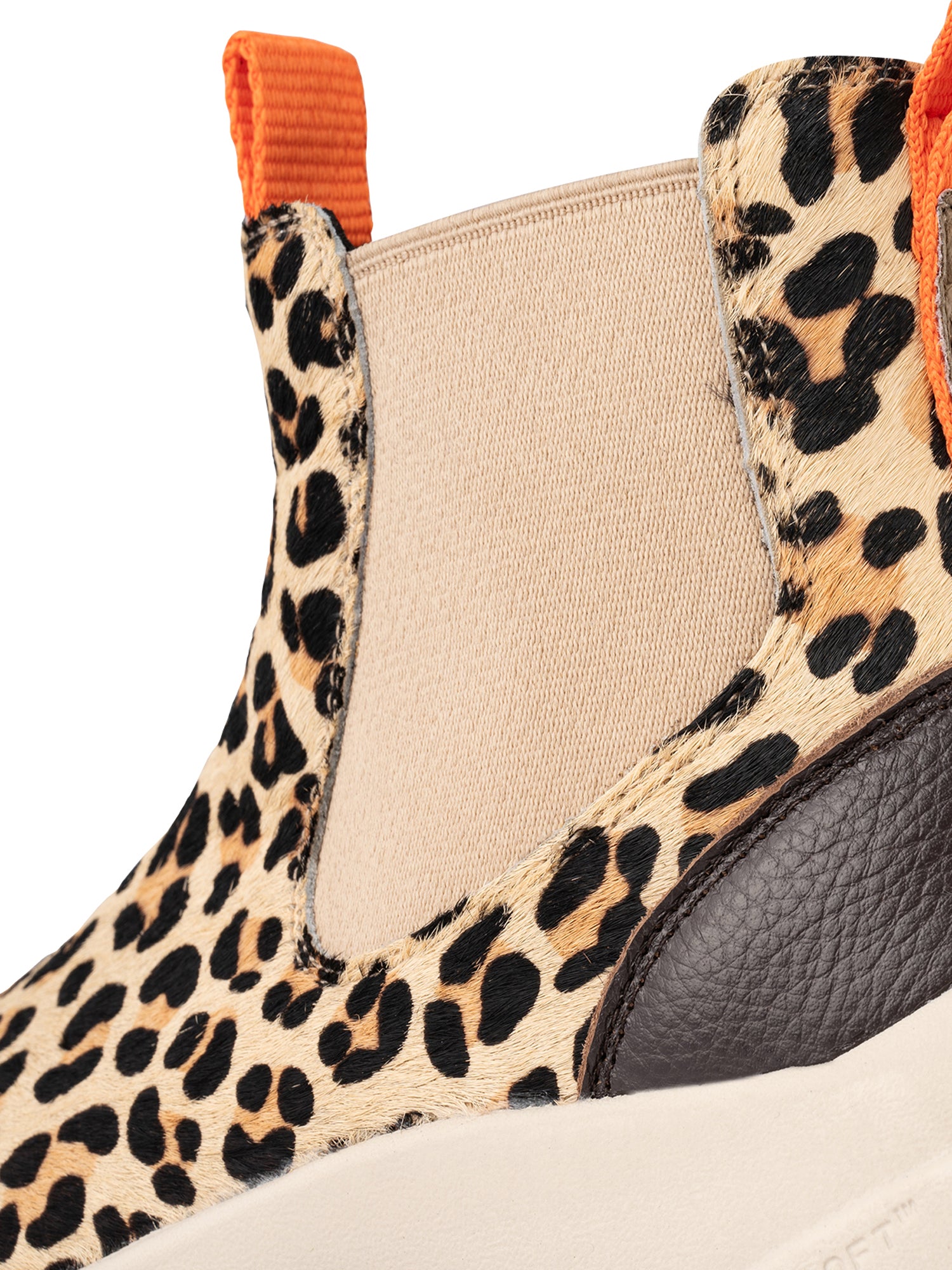 WODEN Silje Cowhair Boots 215 Coffee Cream/Leopard