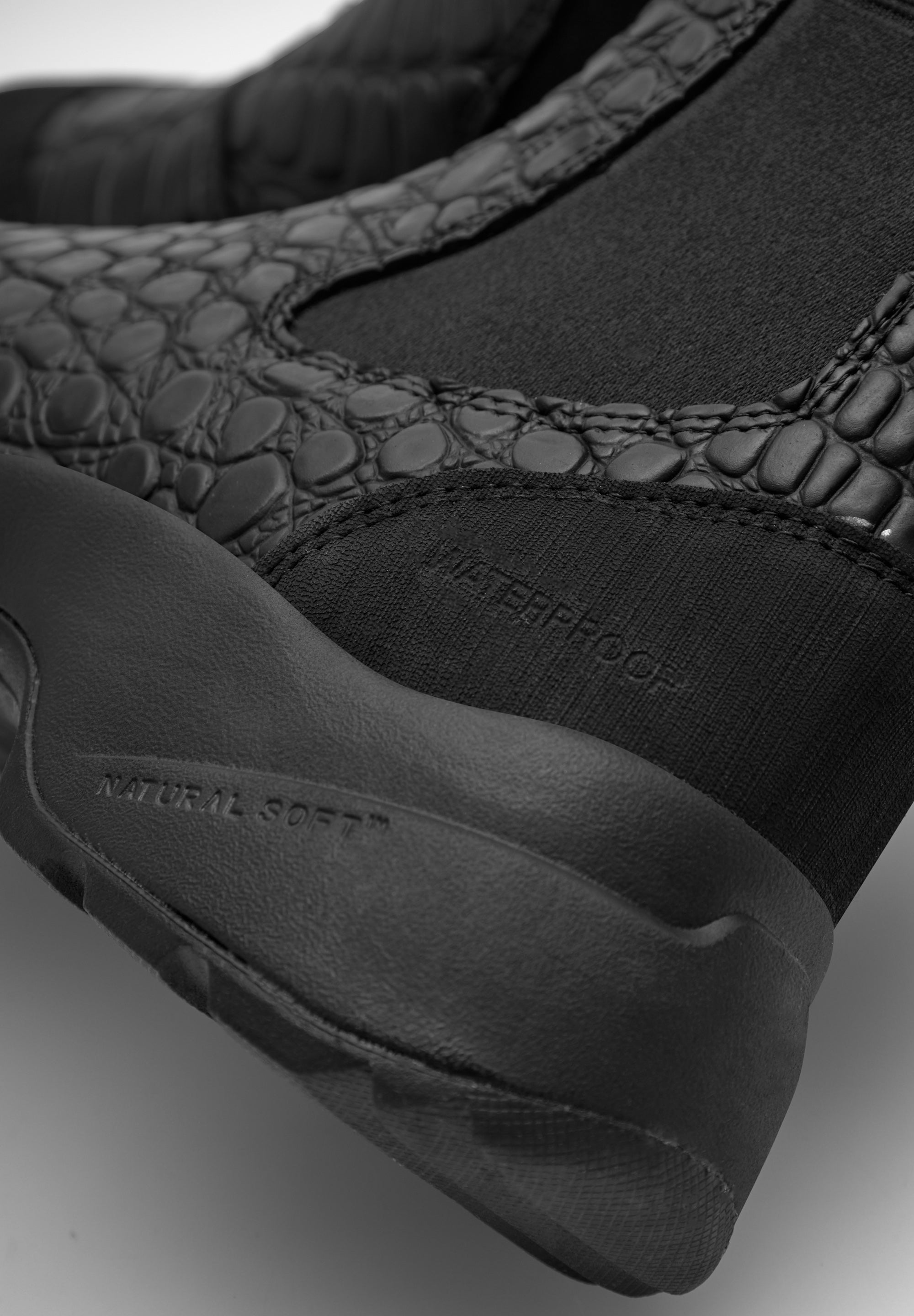 WODEN Siri Croco Waterproof Rubber Boots 020 Black