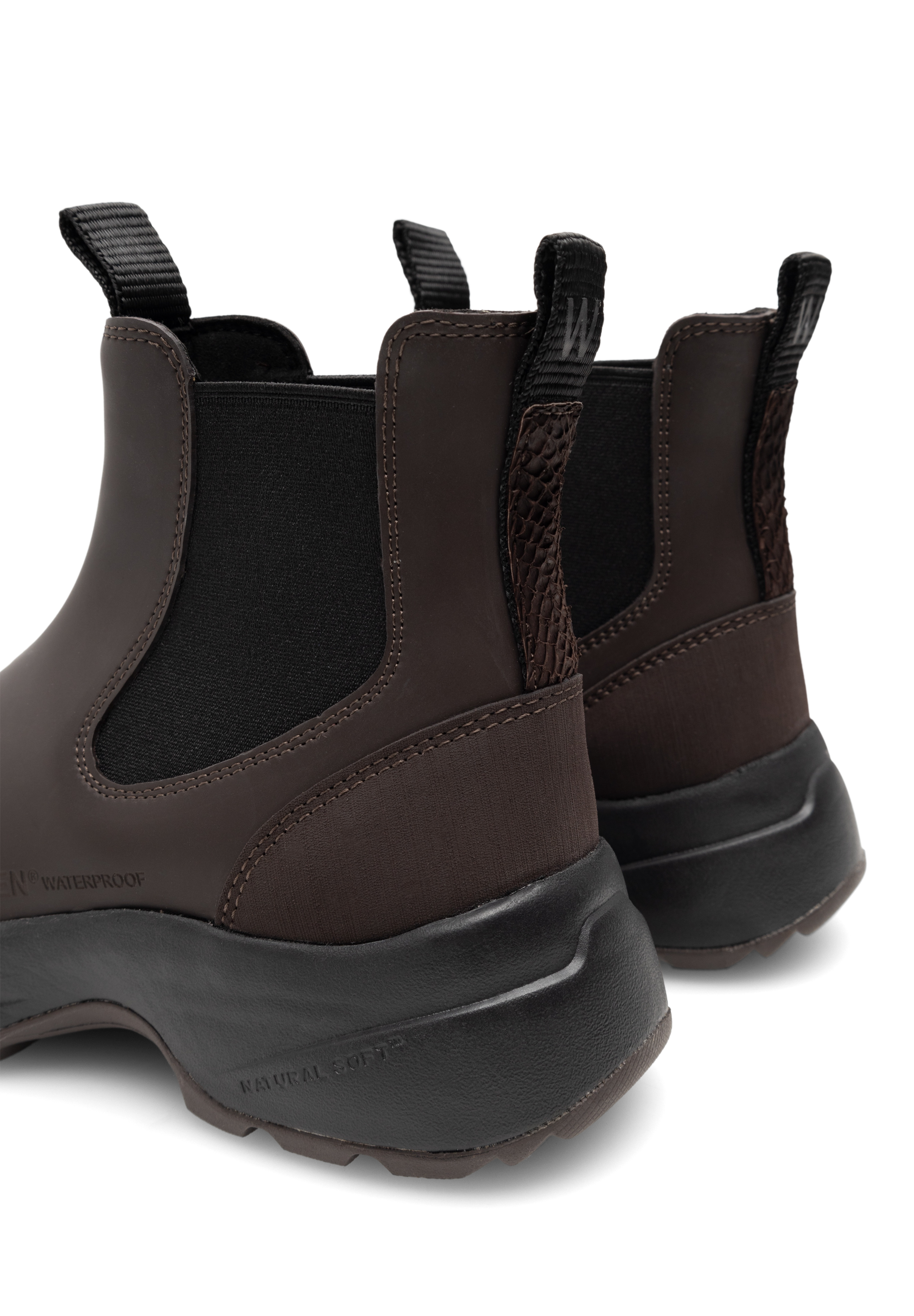 WODEN Siri Waterproof Rubber Boots 063 Chocolate