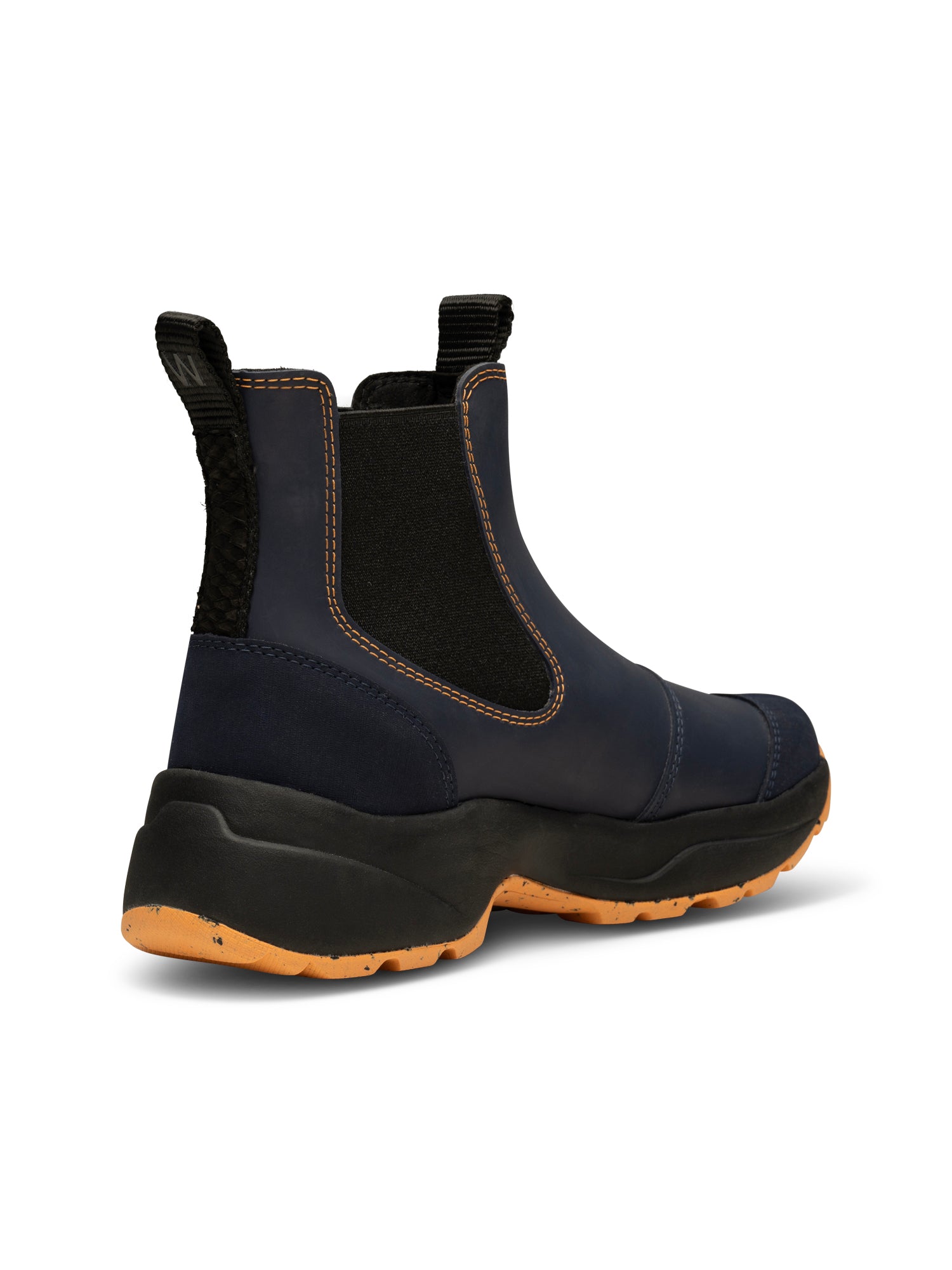 WODEN Siri Waterproof Rubber Boots 1002 Dark Navy/Papaya