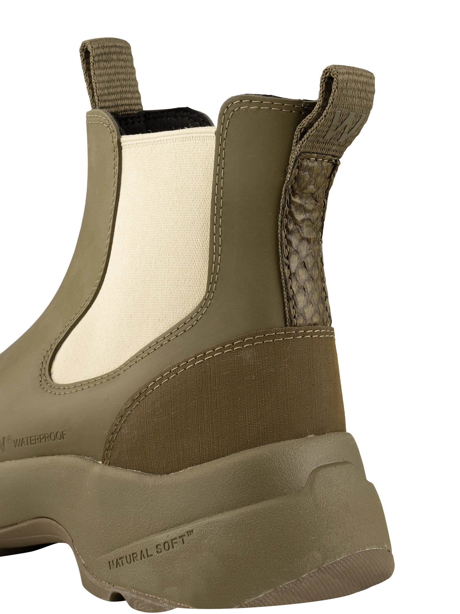 WODEN Siri Waterproof Rubber Boots 202 Dark Olive/Alfalfa