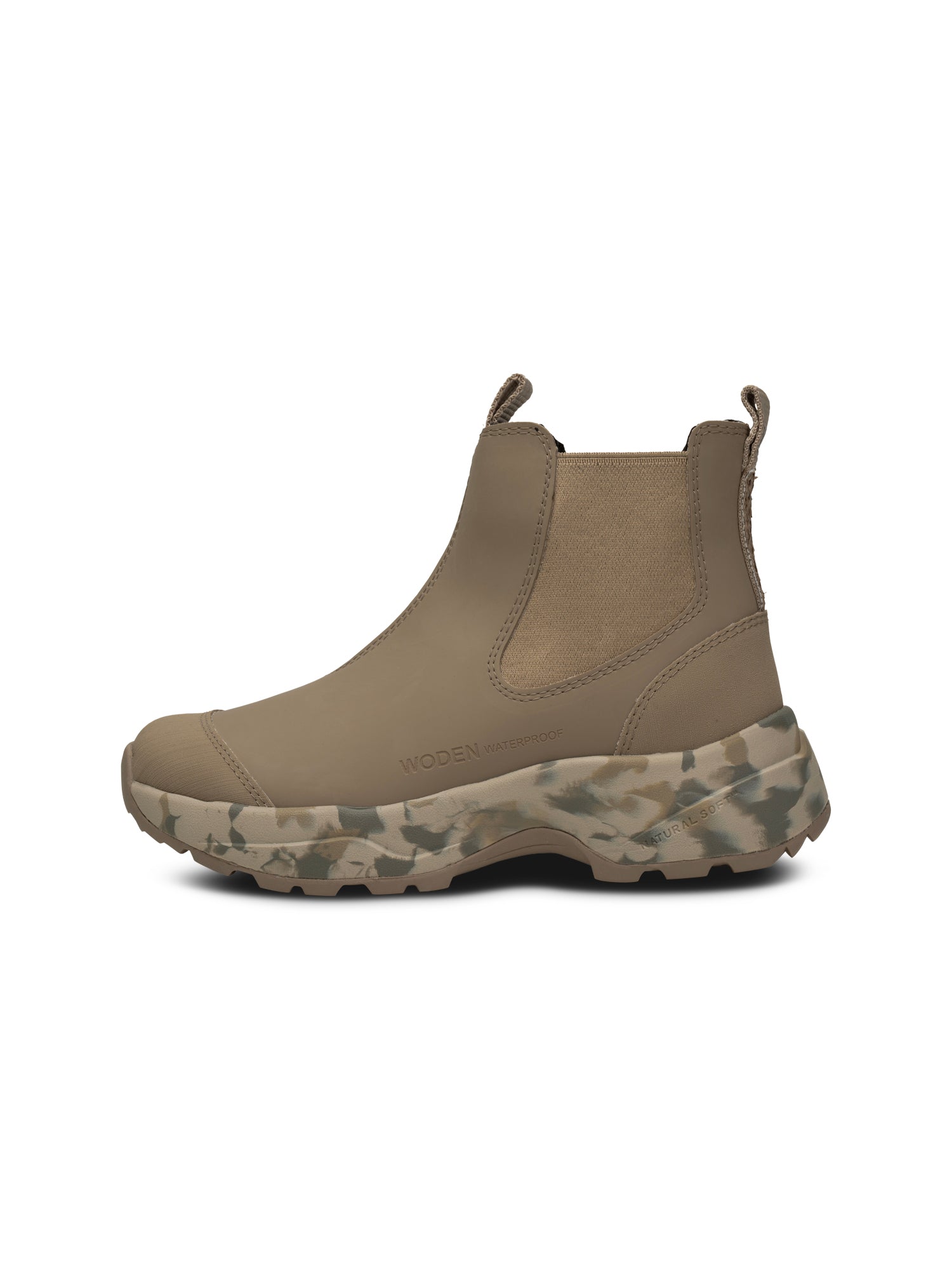 WODEN Siri Waterproof Rubber Boots 957 Silver Mink/Camouflage