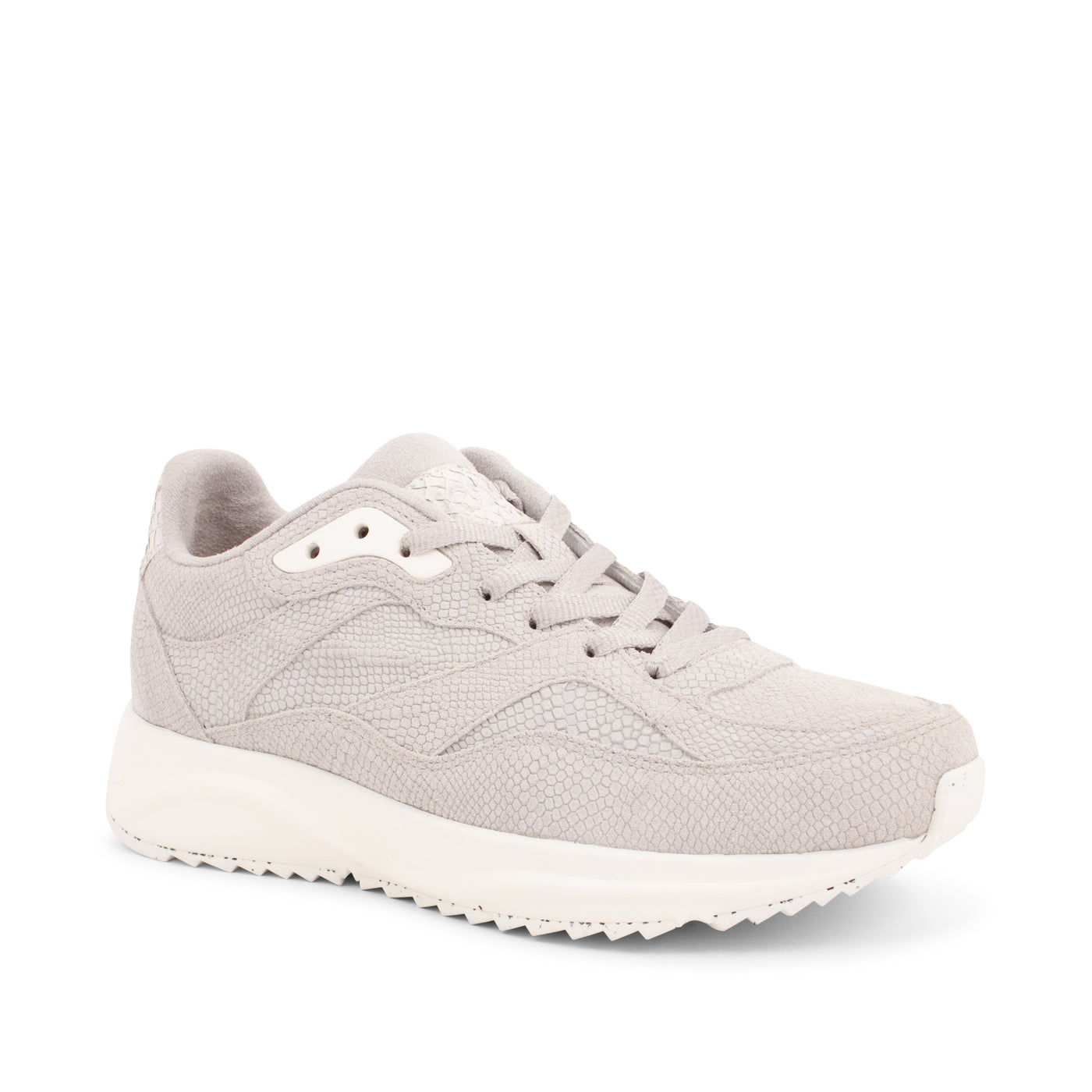 WODEN Sophie Snake Suede Sneakers 049 Sea Fog Grey