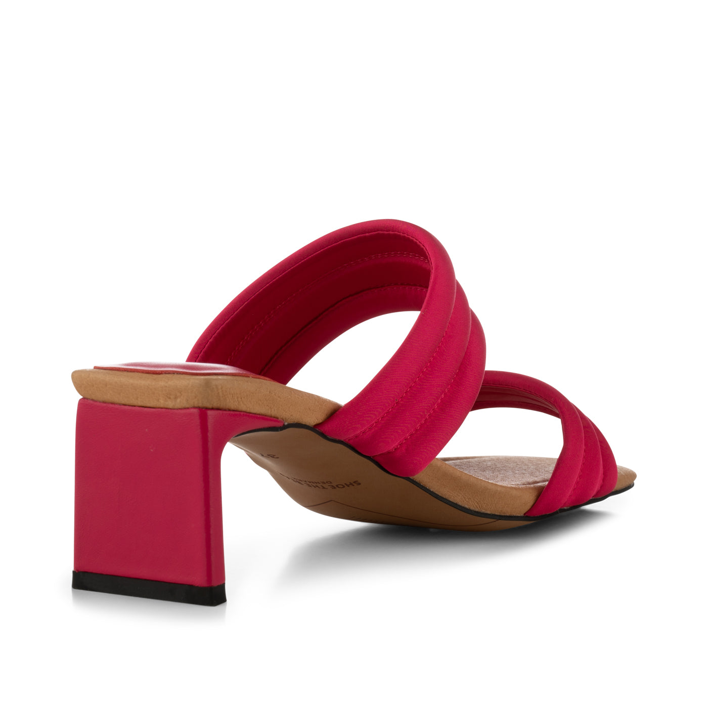 SHOE THE BEAR WOMENS Sylvi hæl tekstil Heel Sandals 868 PINK SATIN