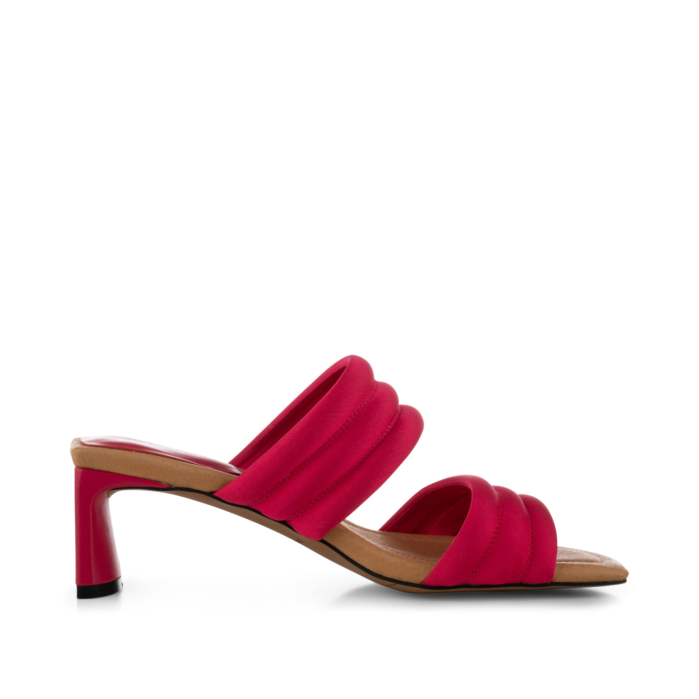 SHOE THE BEAR WOMENS Sylvi hæl tekstil Heel Sandals 868 PINK SATIN