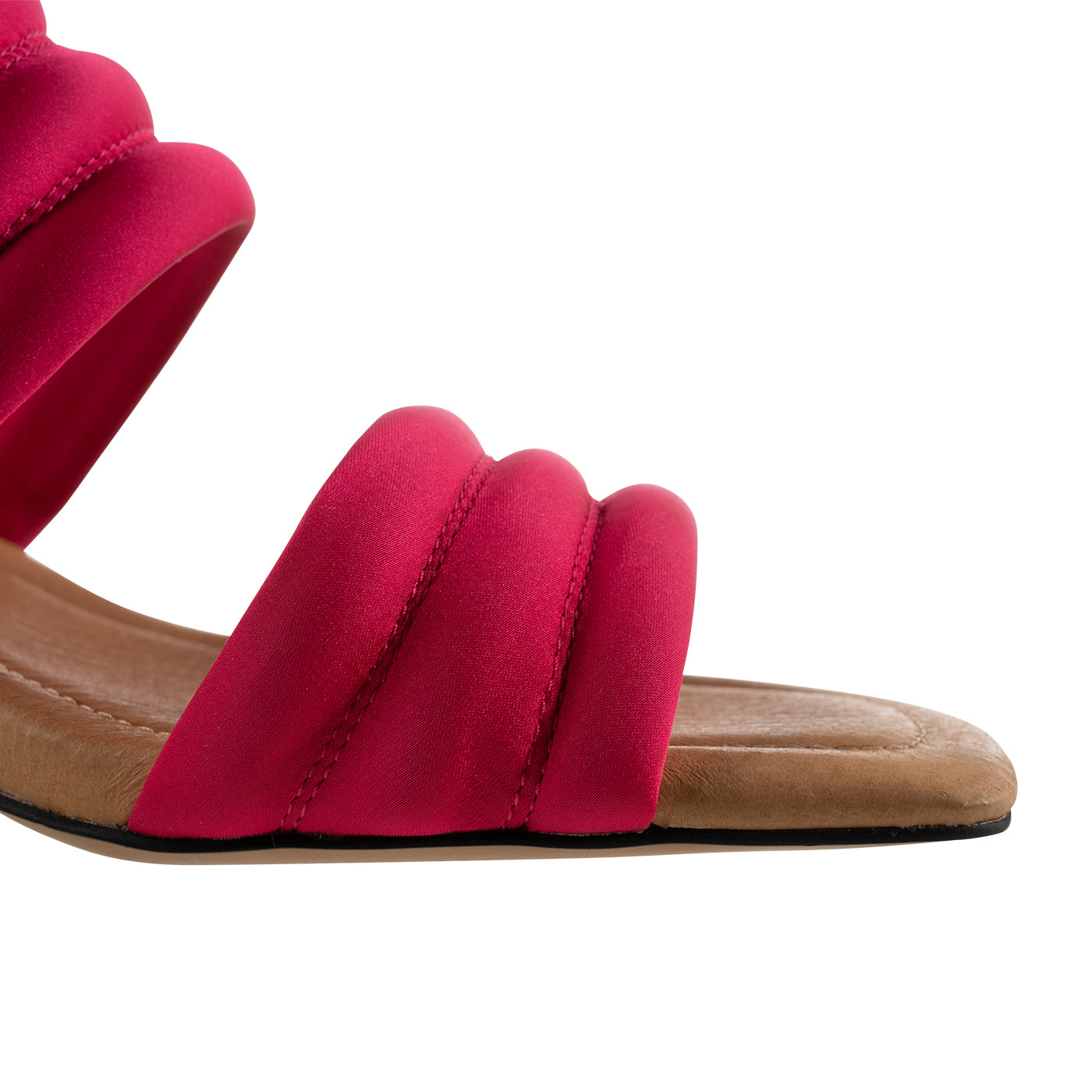 SHOE THE BEAR WOMENS Sylvi hæl tekstil Heel Sandals 868 PINK SATIN