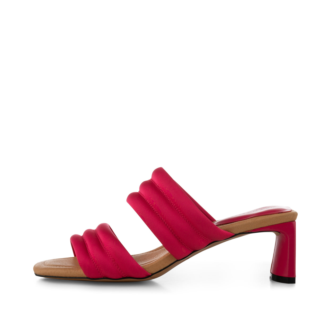 SHOE THE BEAR WOMENS Sylvi hæl tekstil Heel Sandals 868 PINK SATIN