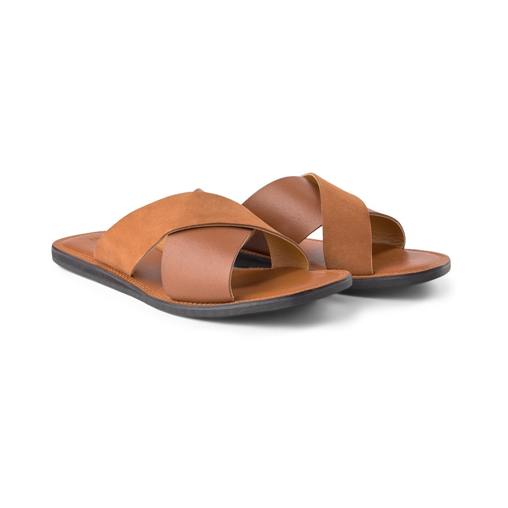 SHOE THE BEAR WOMENS Tao Slide Flat Sandals 135 TAN