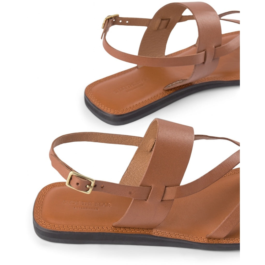 SHOE THE BEAR MENS Tao Strap Sandal Flat Sandals 132 COGNAC