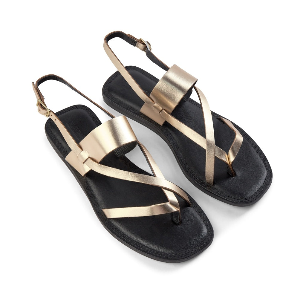 SHOE THE BEAR MENS Tao Strap Sandal Flat Sandals 200 GOLD