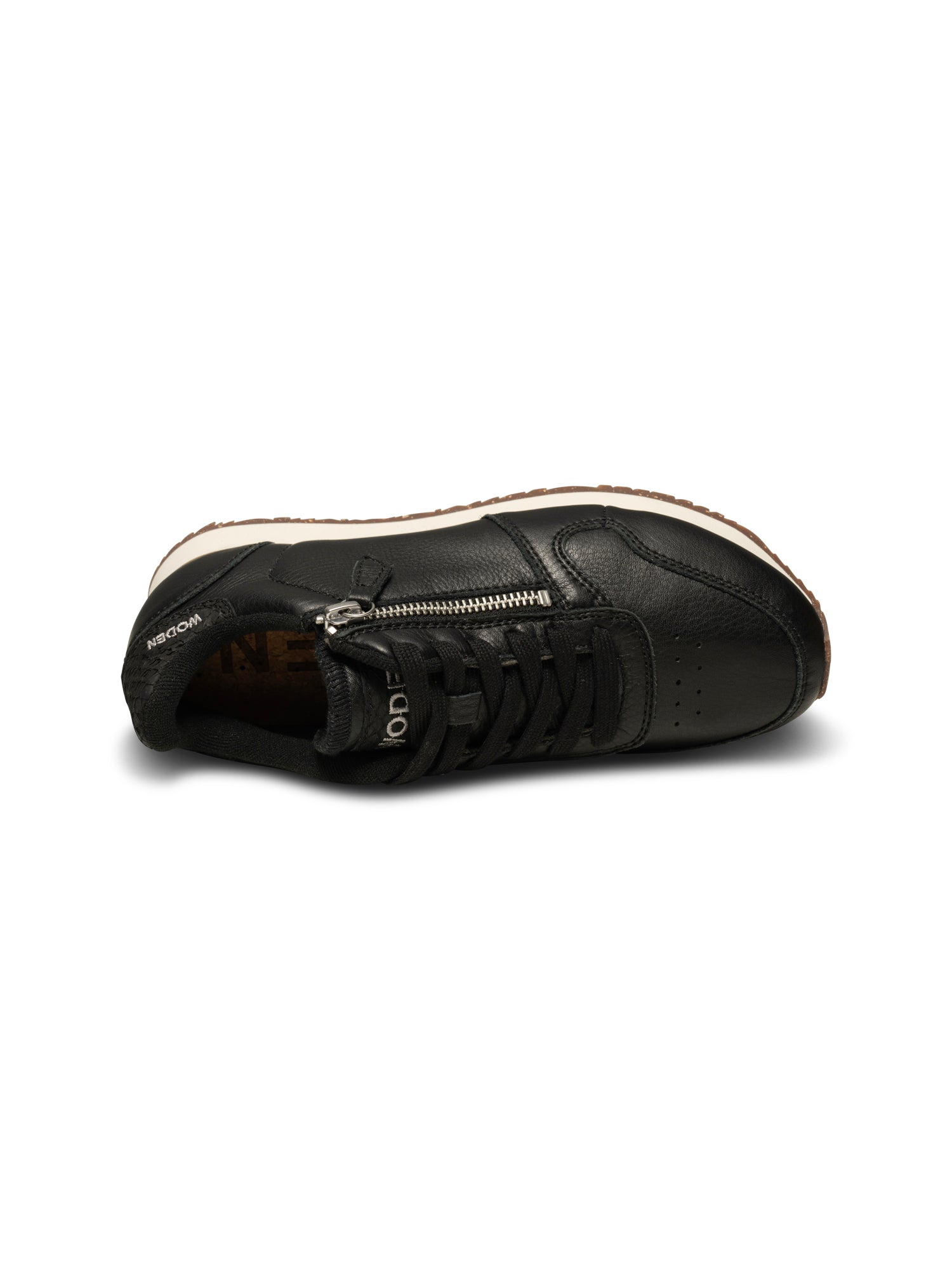 WODEN Ydun Leather Zipper Sneakers 020 Black