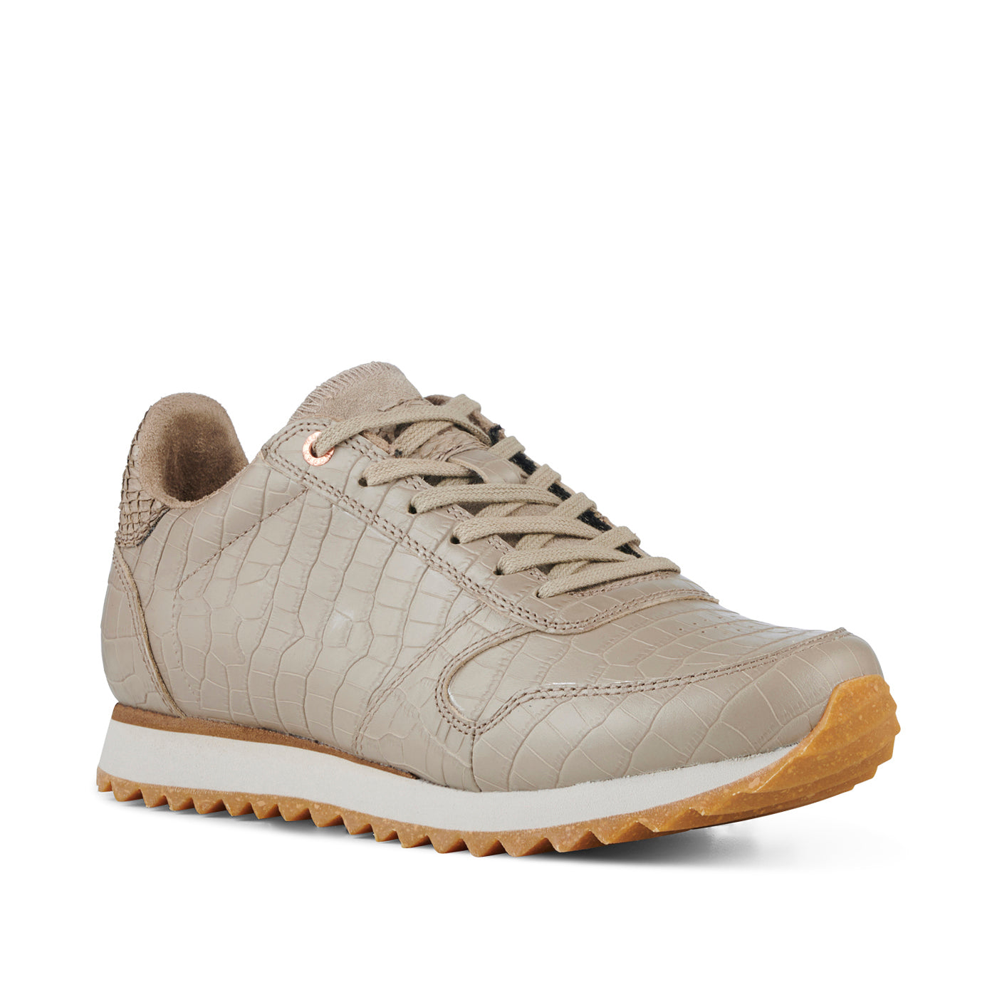 WODEN Ydun Shiny Leather Sneakers 776 Silver Mink