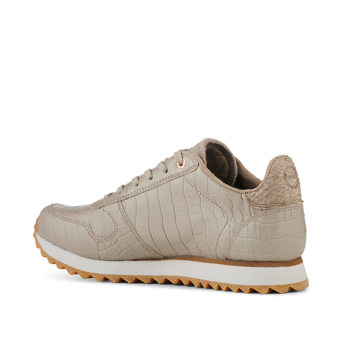 WODEN Ydun Shiny Leather Sneakers 776 Silver Mink