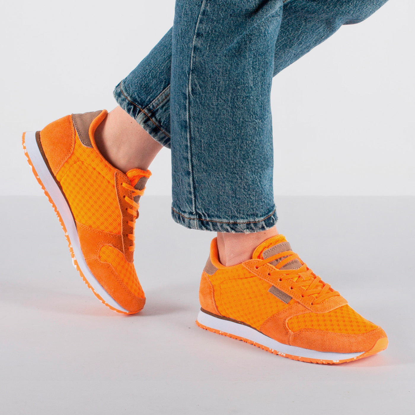 WODEN Ydun Suede Mesh Sneakers 608 Bright Orange